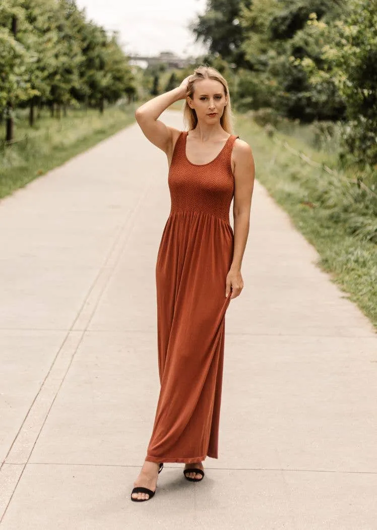 Sleeveless Maxi Dress: Purple