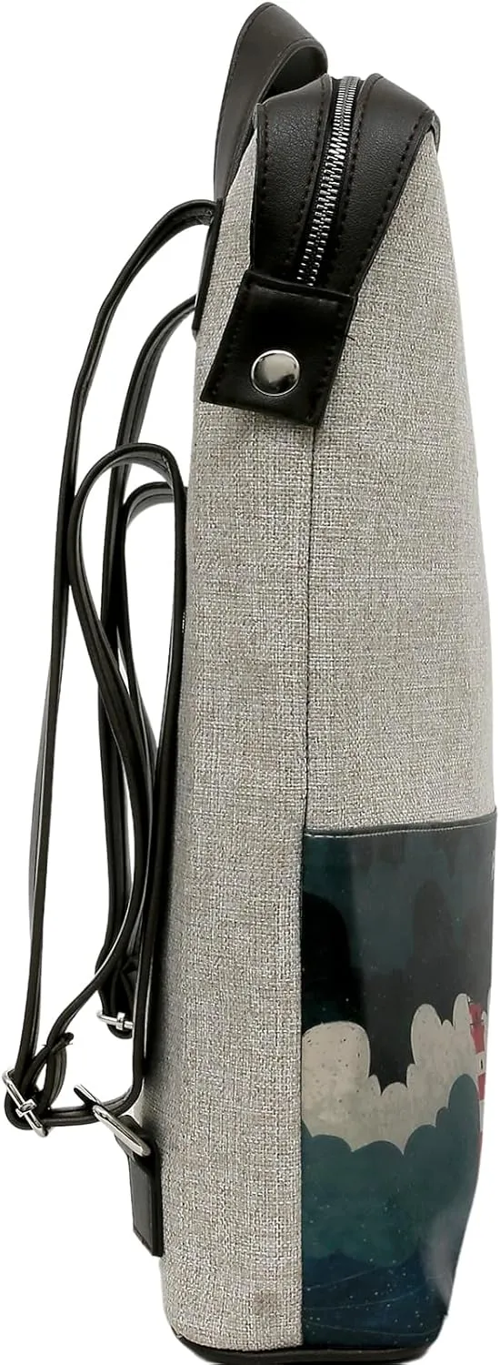 Slim Backpack for Women - Unique Design and Vegan Leather Laptop Work Travel Backpacks, Ahoy Sailor