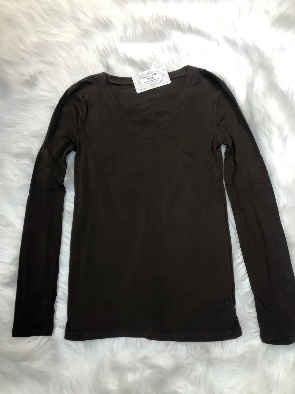 Solid V Neck Top