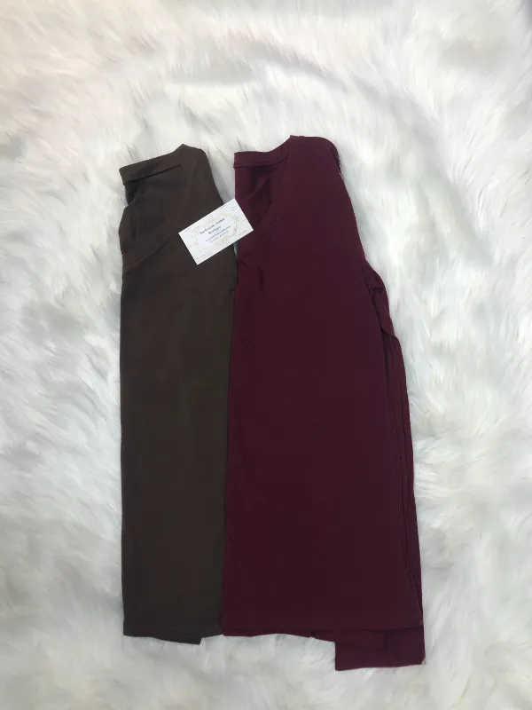 Solid V Neck Top