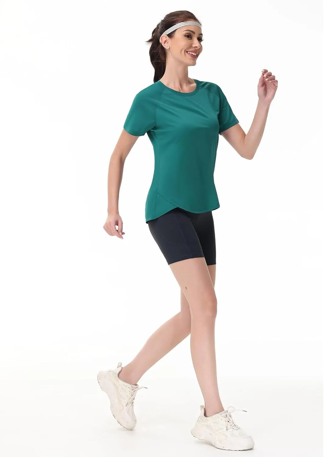 SPEXIAL Women's Short Sleeve Workout Tops Athletic Running Yoga Shirts Quick Dry T-Shirts UPF 50  Sun Shirt