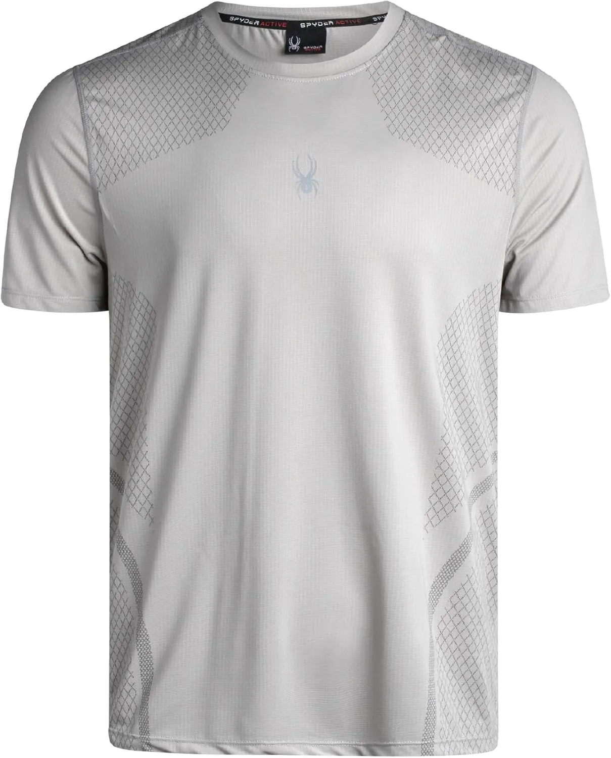 Spyder Men's Athletic T-Shirt - Short Sleeve Crew Neck Performance Workout Shirt for Men with Heatzone Placement Print (S-XL)