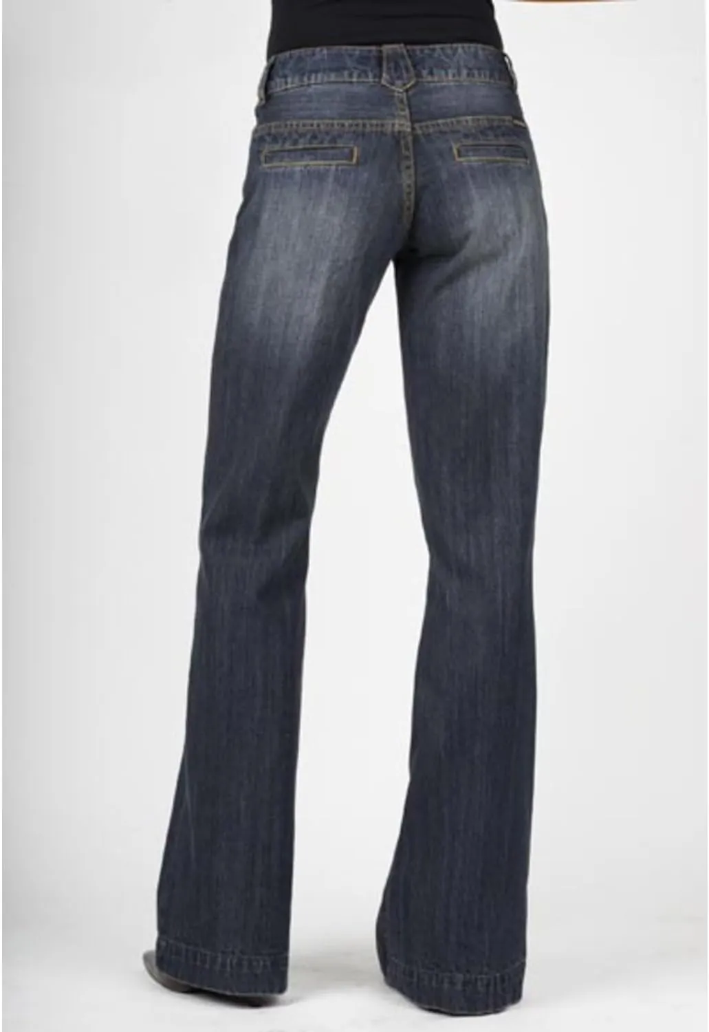 Stetson Womens Relaxed Fit Dark Wash 214 City Trouser Jeans Regular Inseam