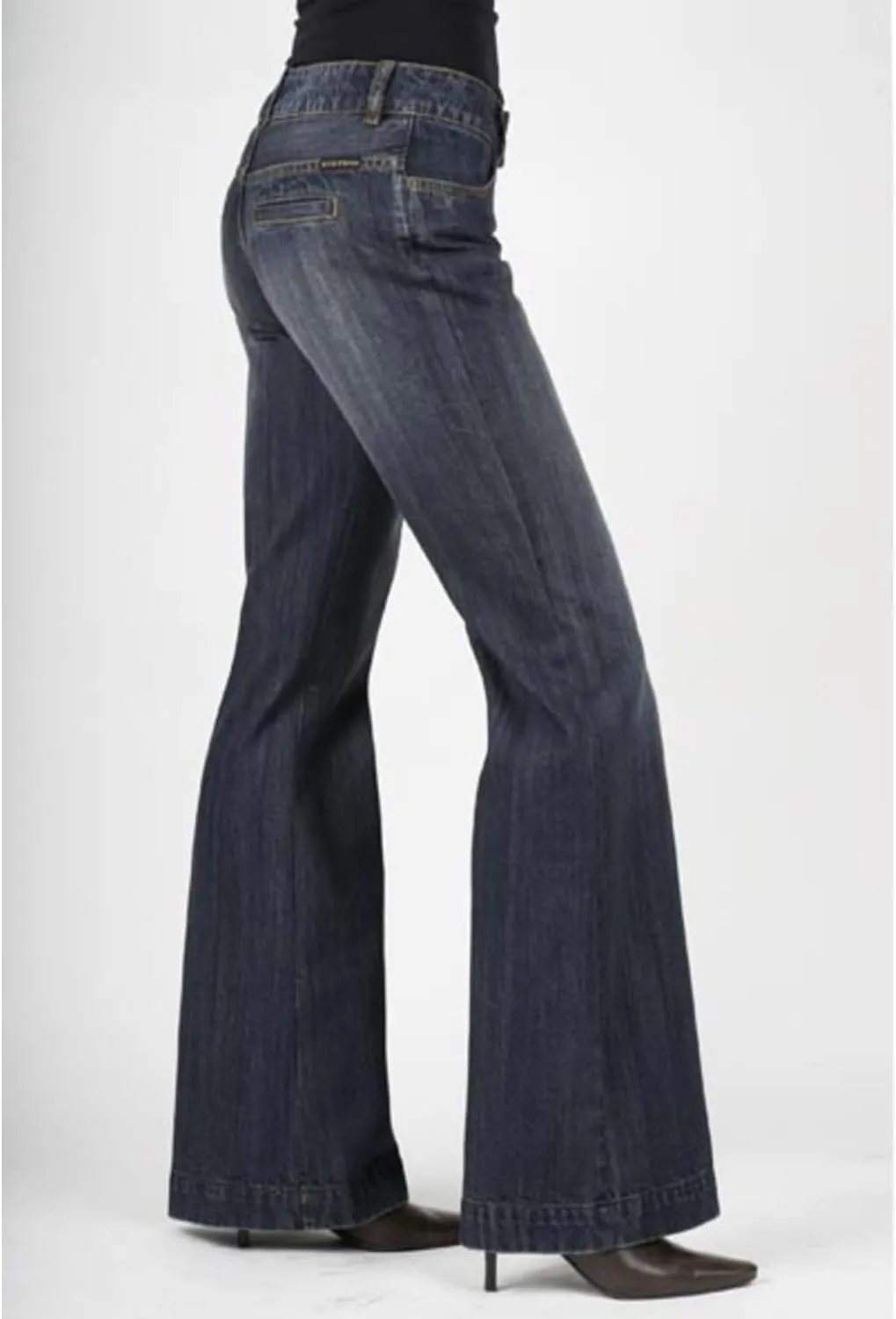 Stetson Womens Relaxed Fit Dark Wash 214 City Trouser Jeans Regular Inseam