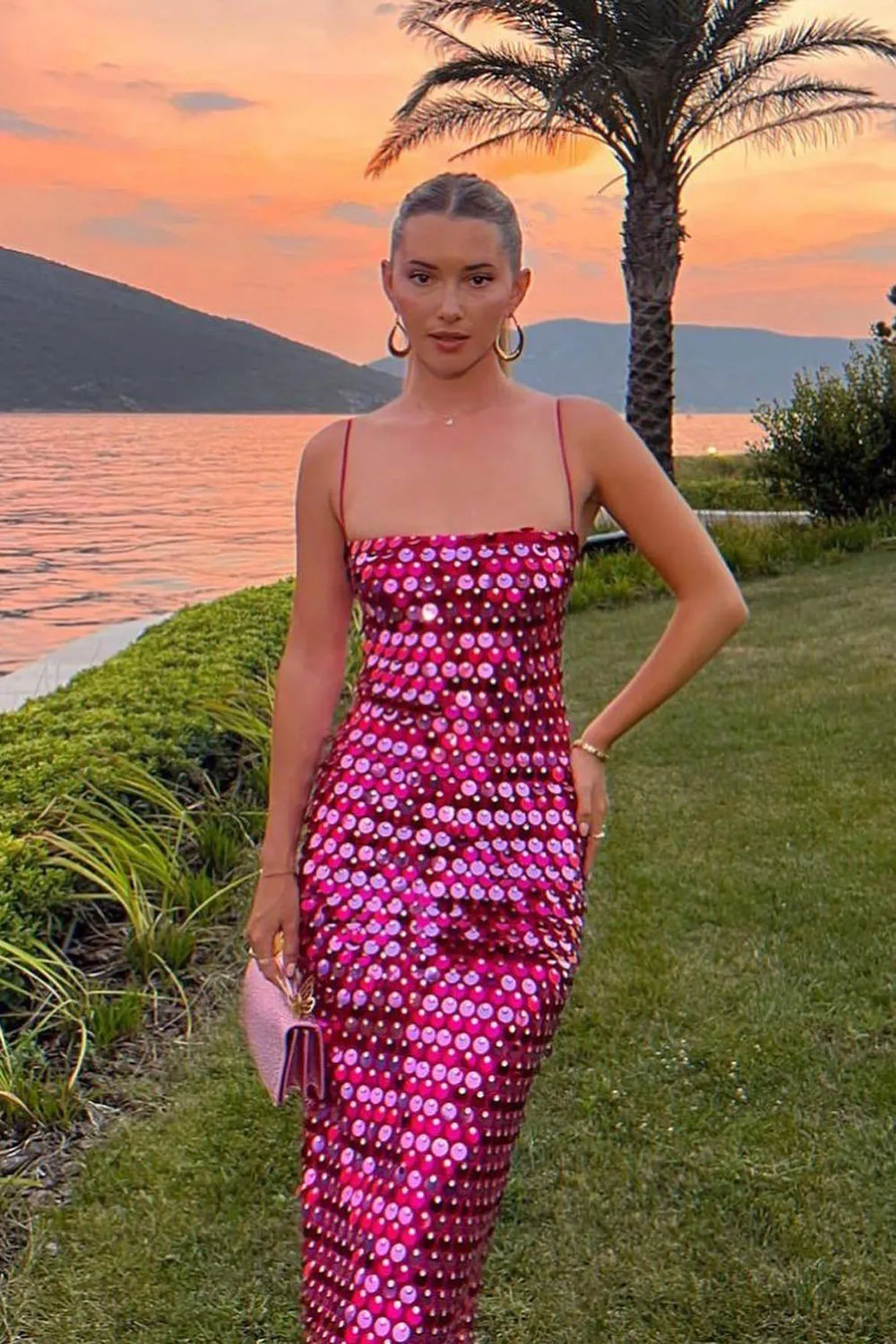 Strappy Phoenix Sequin Embellished Midi Dress