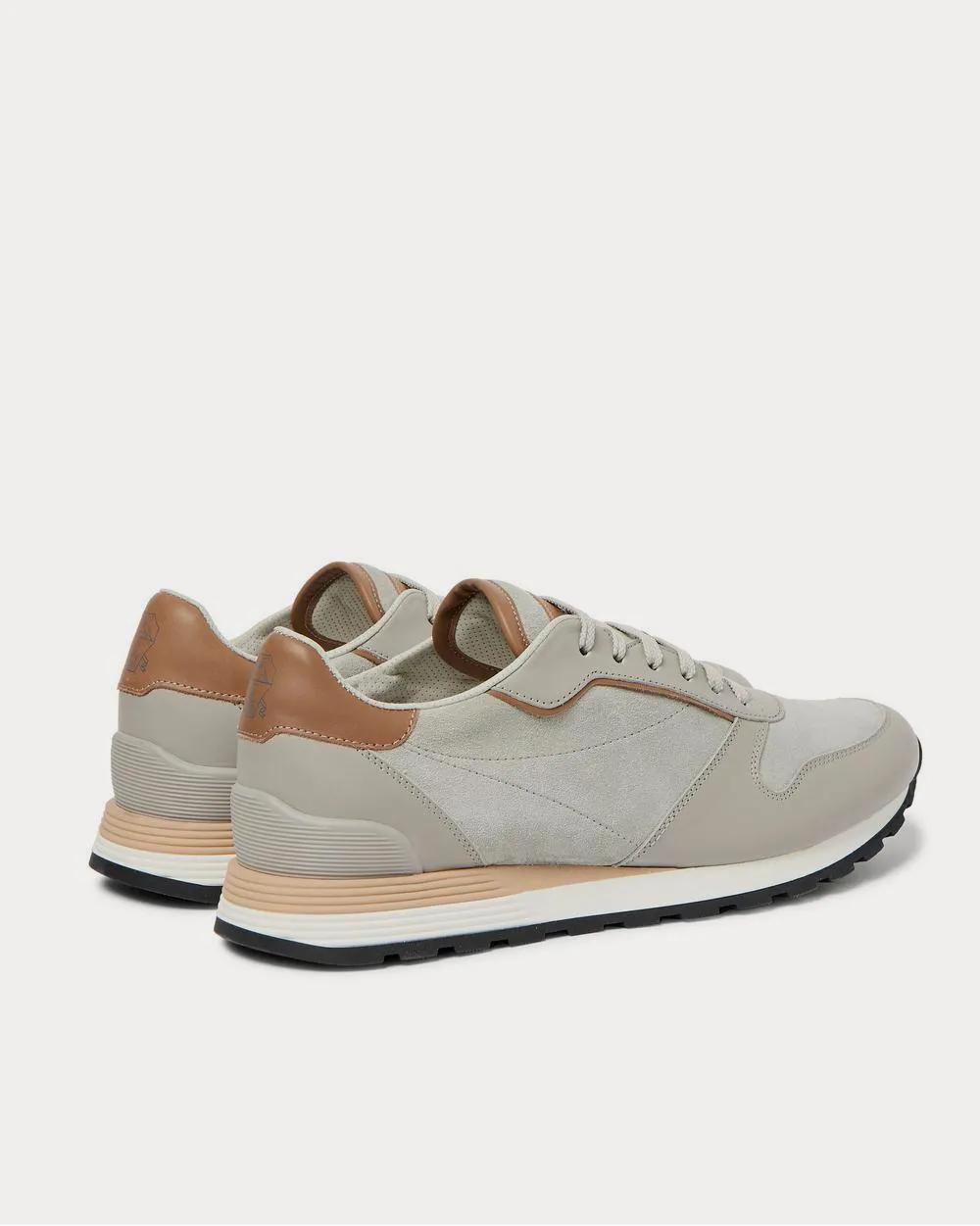 Suede and Leather  Gray low top sneakers