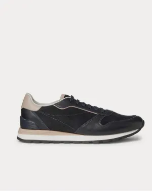 Suede and Leather  Navy low top sneakers