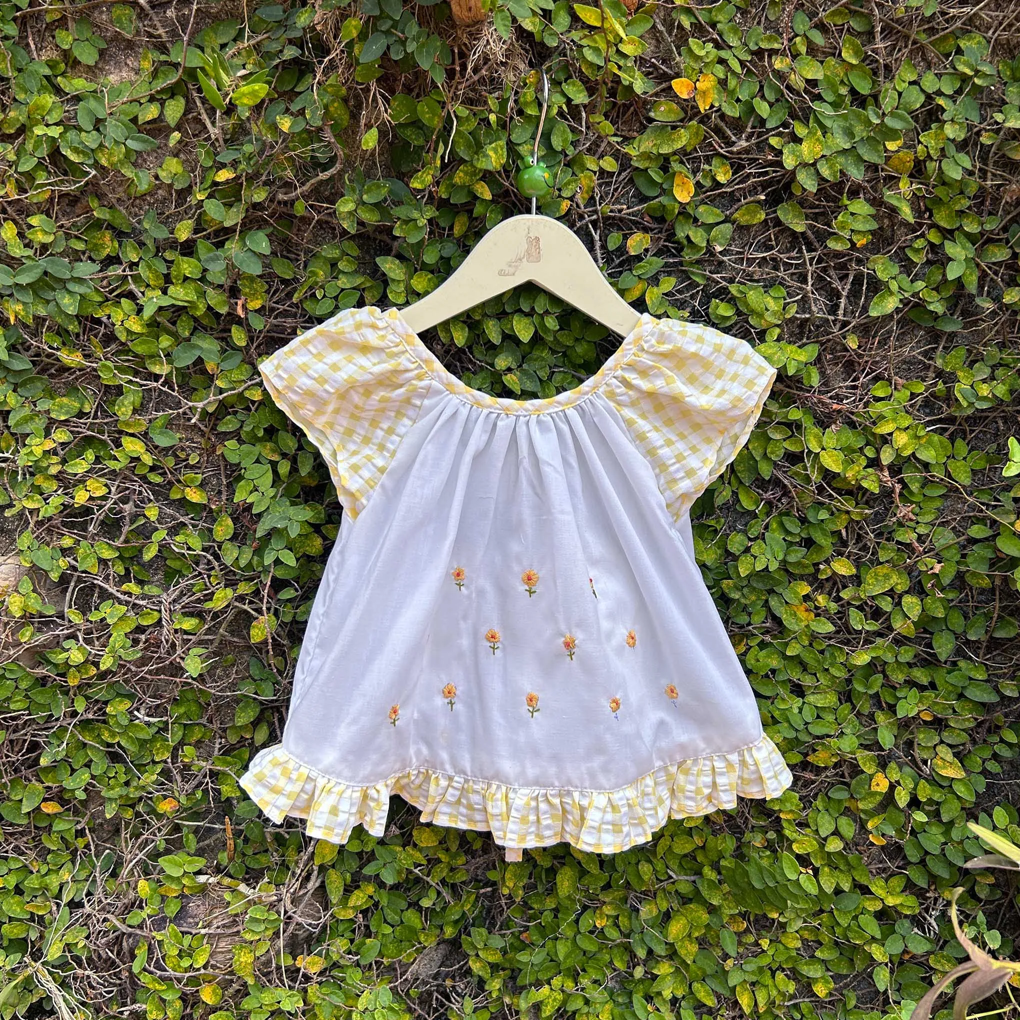 Sunshine Gingham Sleeveless Baby Dress