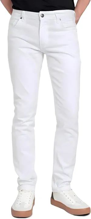 TEGIAS Men's Slim-Fit Stretch Plaid Jean Classic Comfort Regular Fit