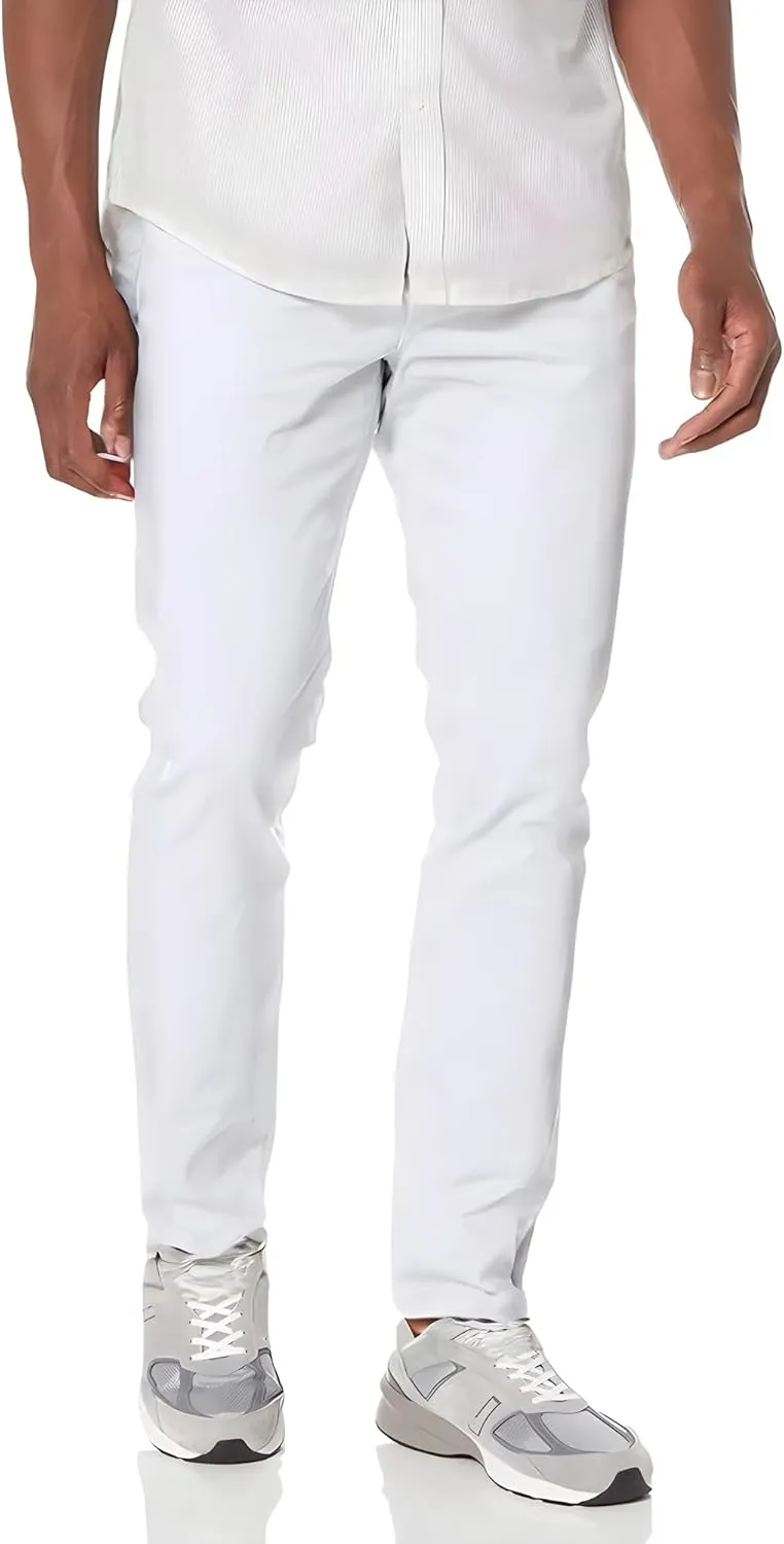 TEGIAS Men's Slim-Fit Stretch Plaid Jean Classic Comfort Regular Fit