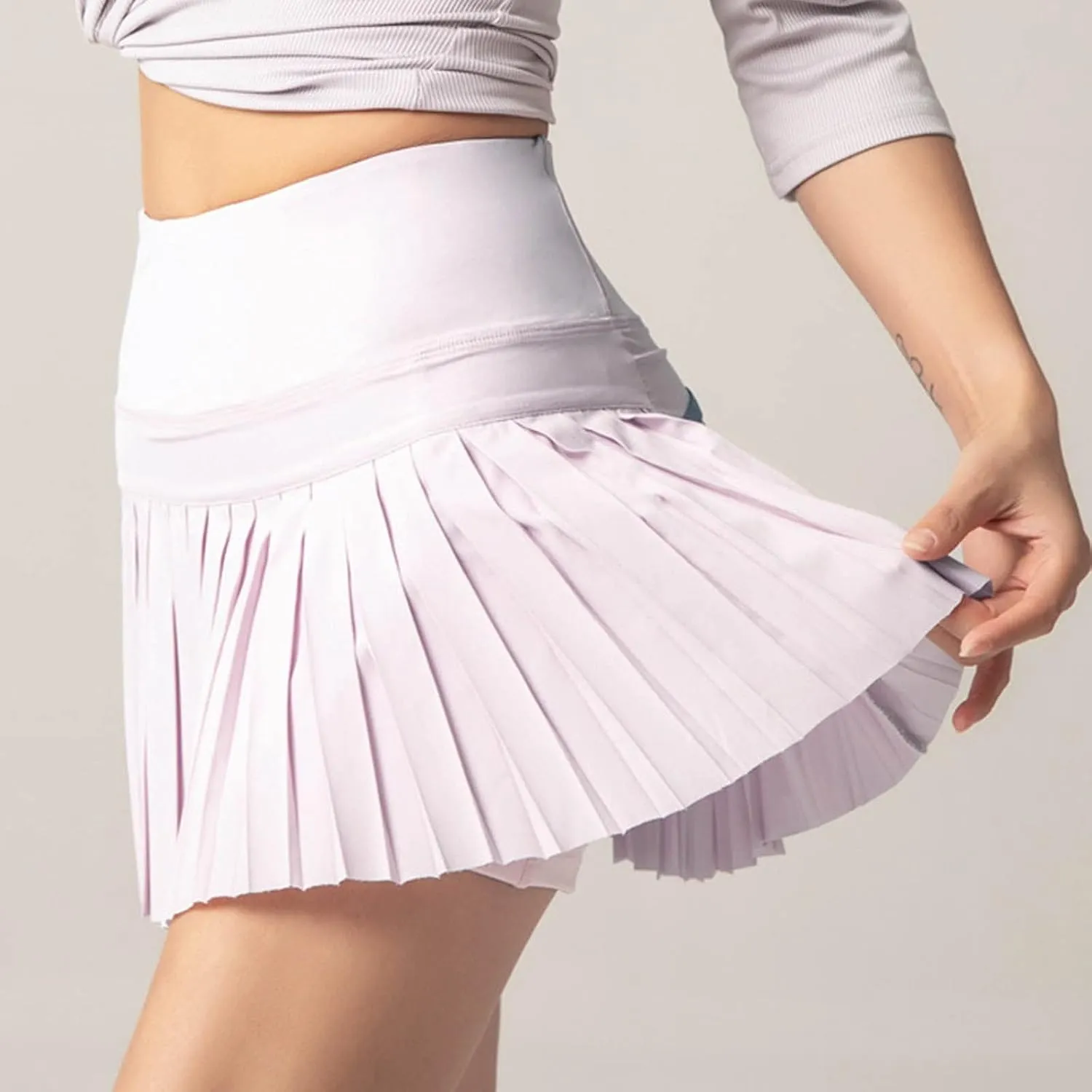 Tennis Skirt Stretchy High Waisted Running Sports Pleated Skirts Midi Black Skirt for Women