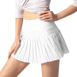 Tennis Skirt Stretchy High Waisted Running Sports Pleated Skirts Midi Black Skirt for Women