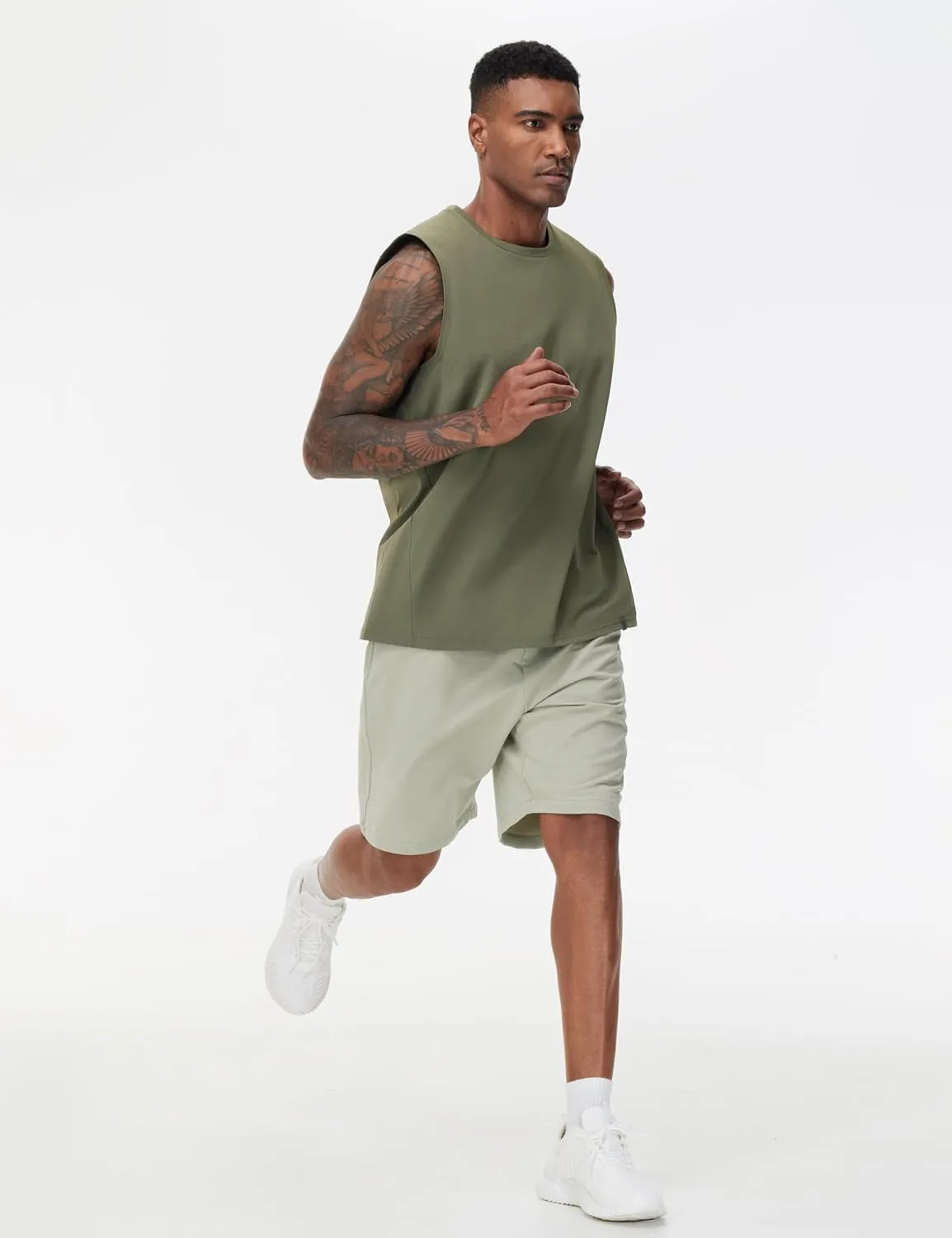THE GYM PEOPLE Men's Workout Tank Top UPF 50  Sleeveless Quick Dry Athletic Shirts Casual Running Muscle Shirts
