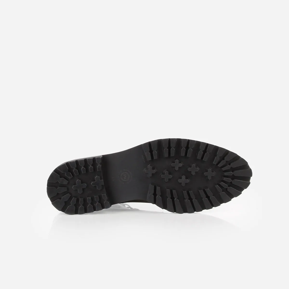 The Kit Combat Boot Black Micro Pebble