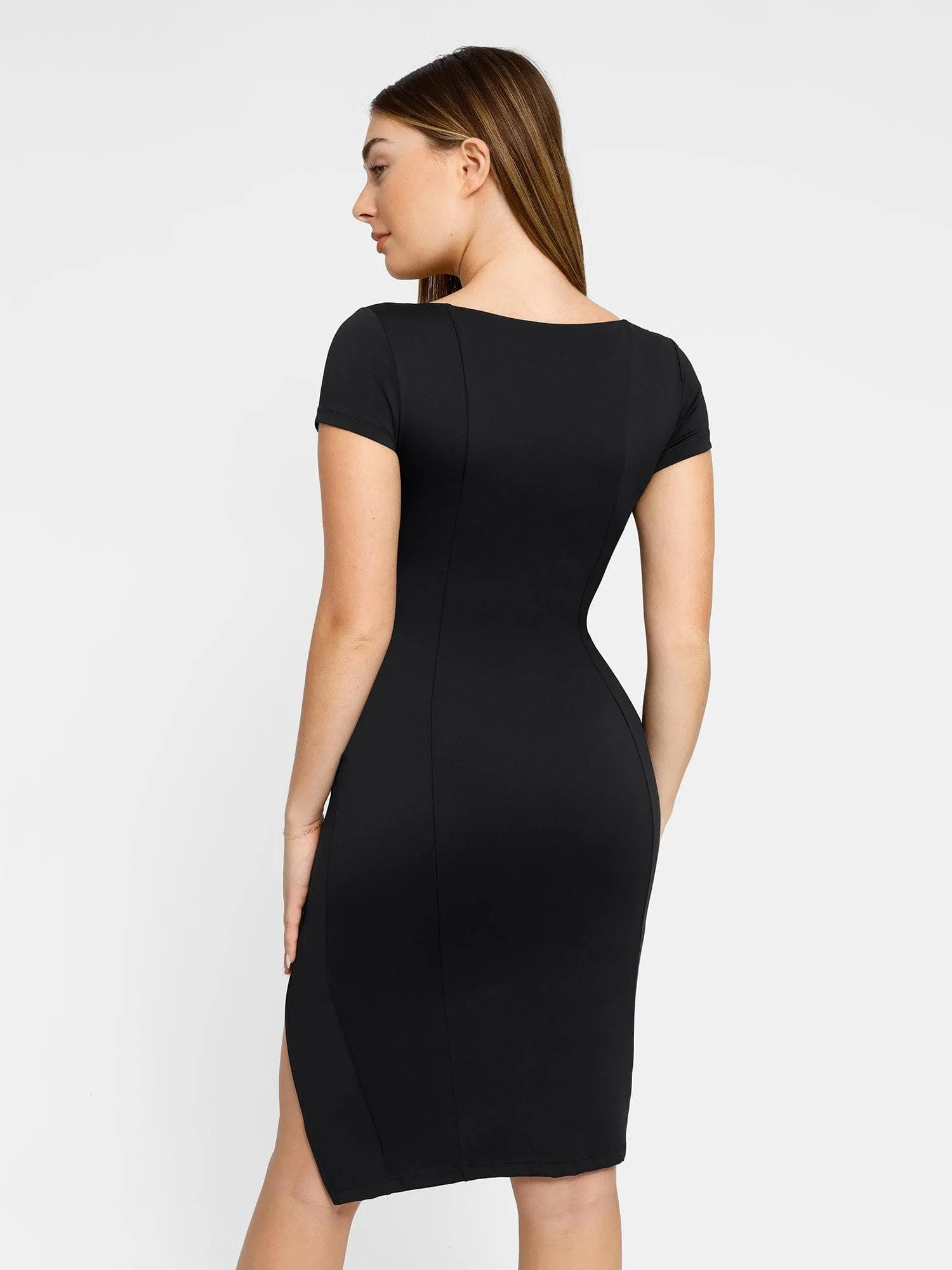 The Shapewear Dress Workwear Square Neck Midi