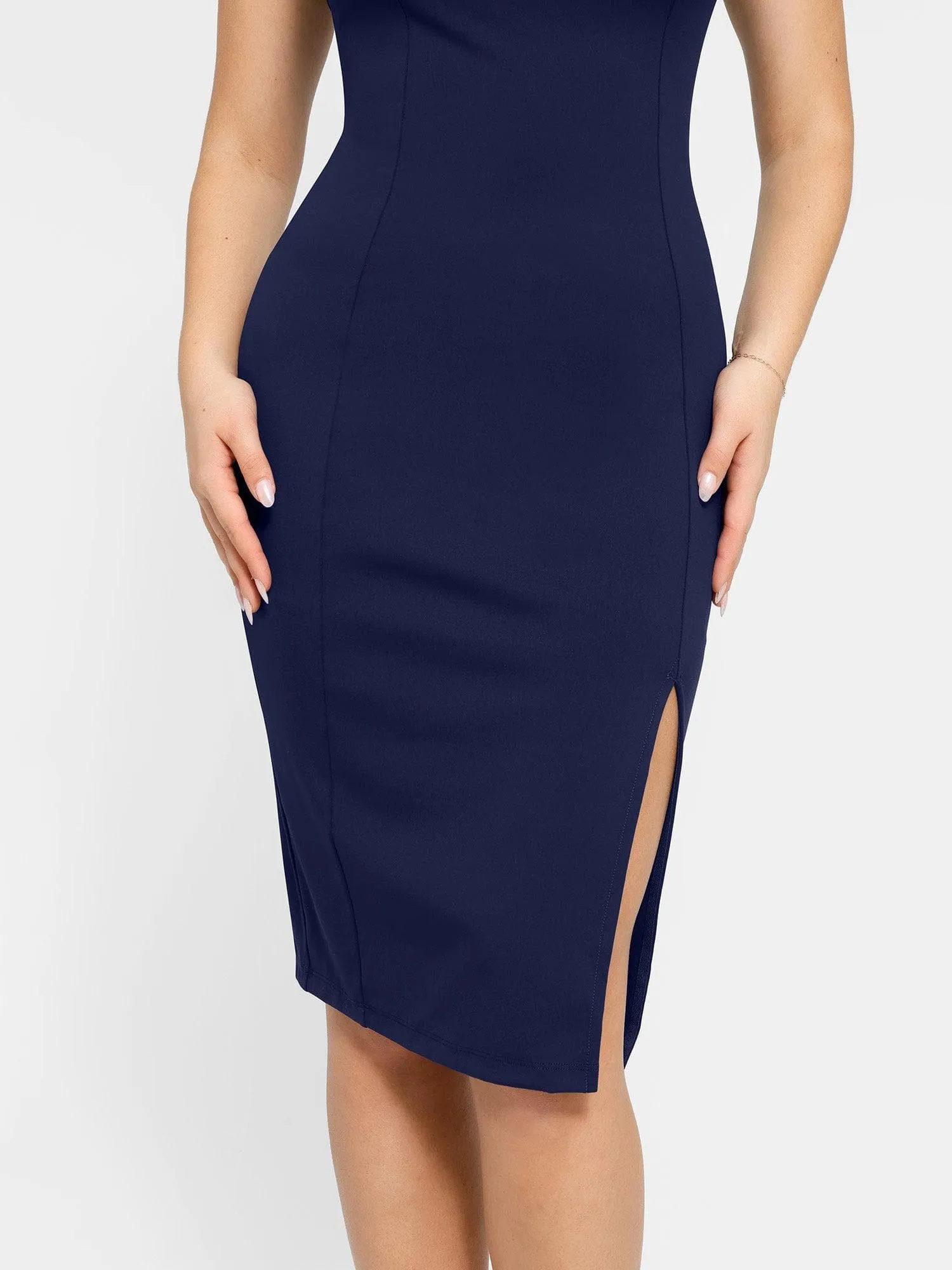 The Shapewear Dress Workwear Square Neck Midi