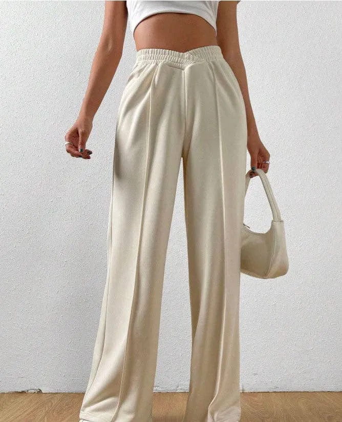 Trendy Wide Straight Leg Sweat Pants