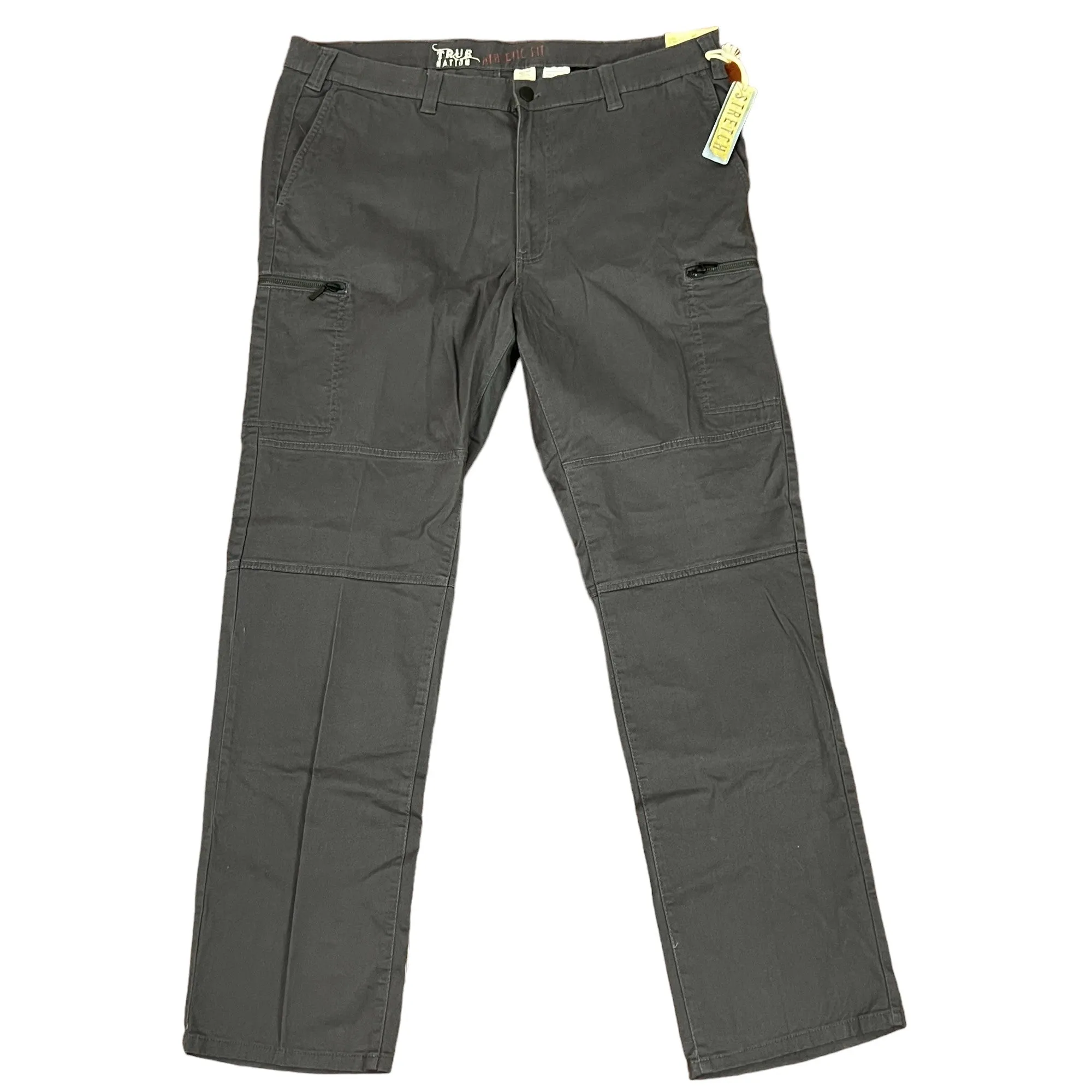 True Nation Athletic Fit Pants With Stretch Size 42 x 34 Gray