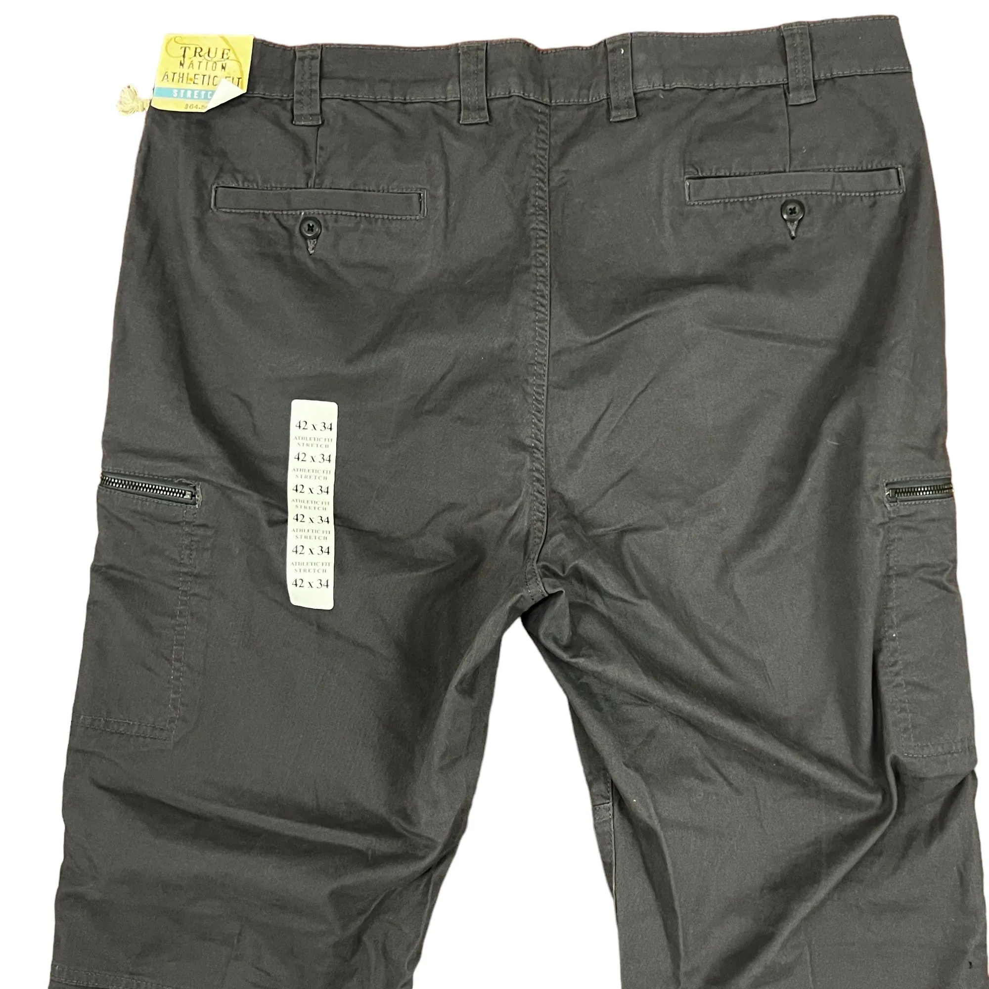 True Nation Athletic Fit Pants With Stretch Size 42 x 34 Gray