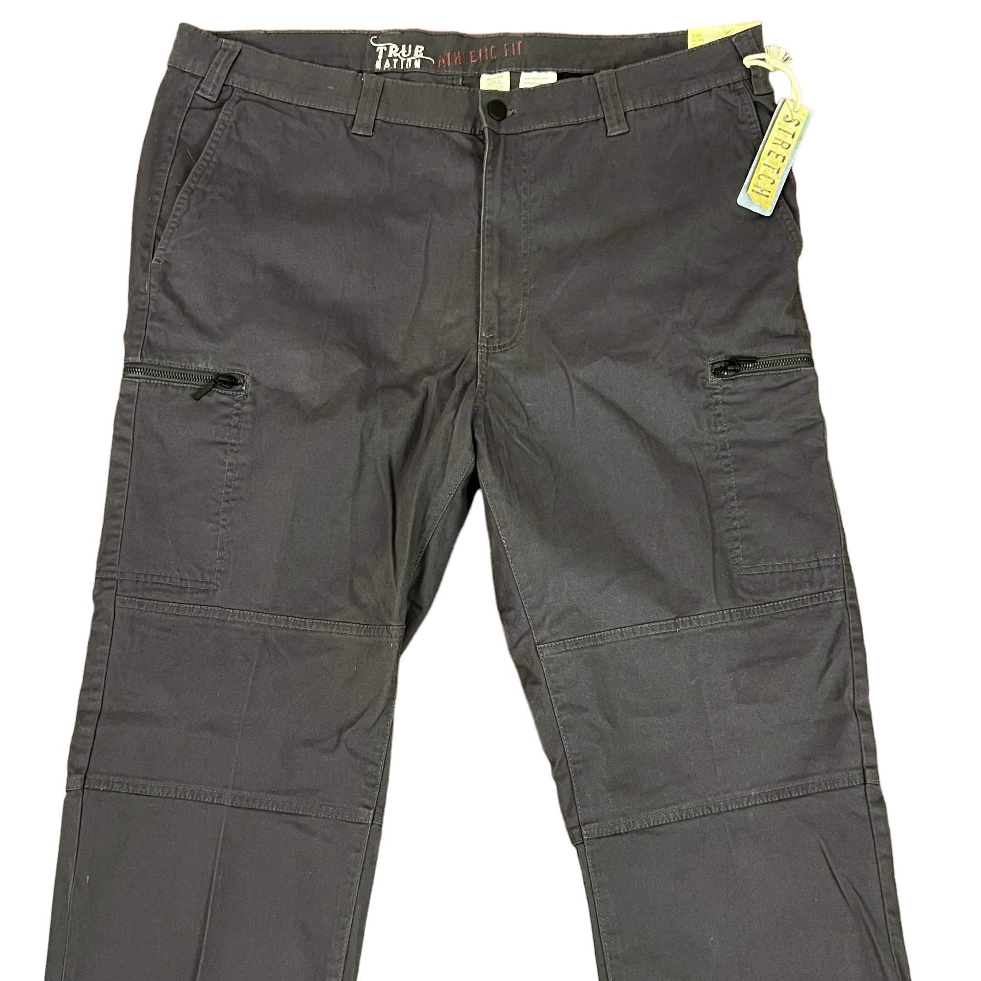 True Nation Athletic Fit Pants With Stretch Size 42 x 34 Gray