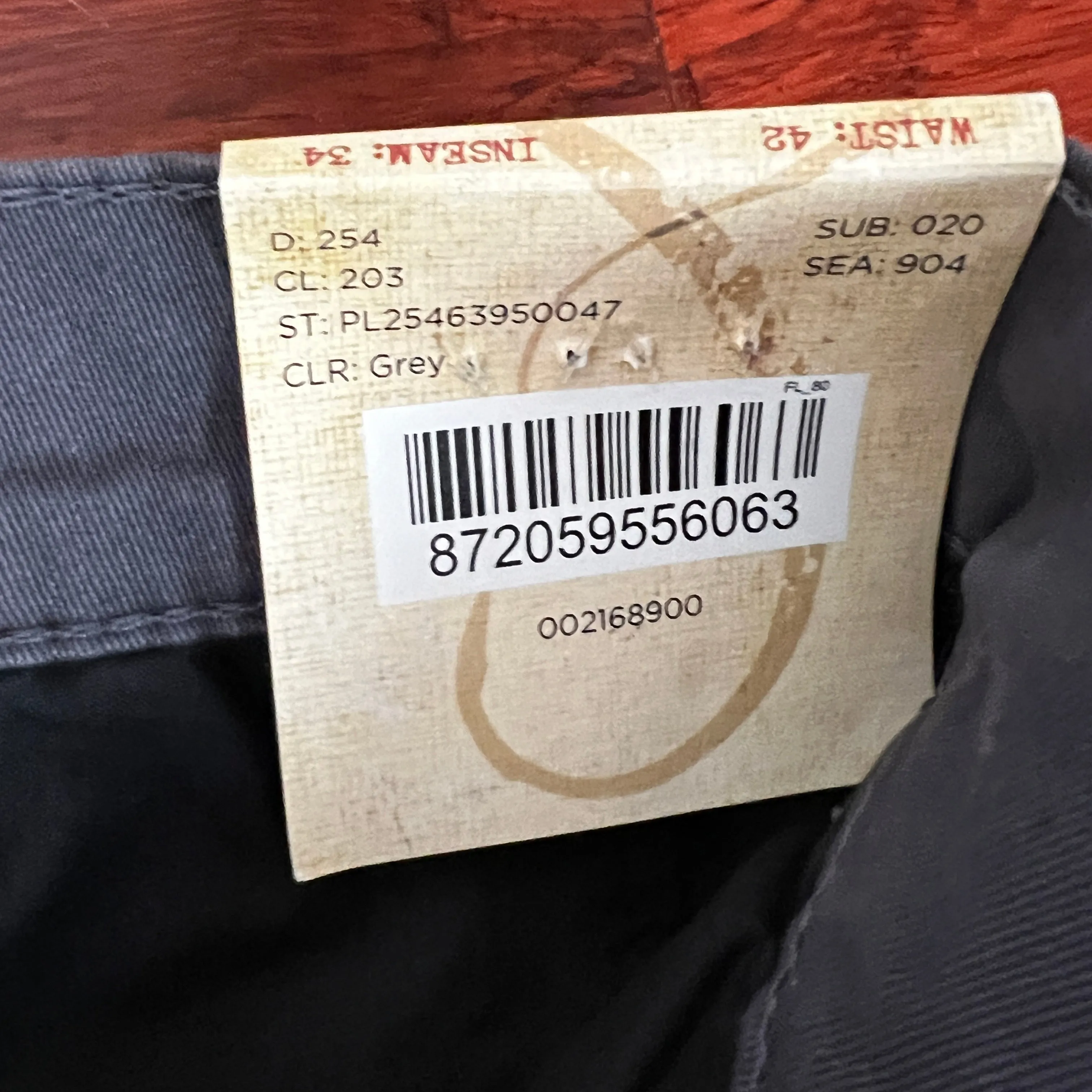 True Nation Athletic Fit Pants With Stretch Size 42 x 34 Gray
