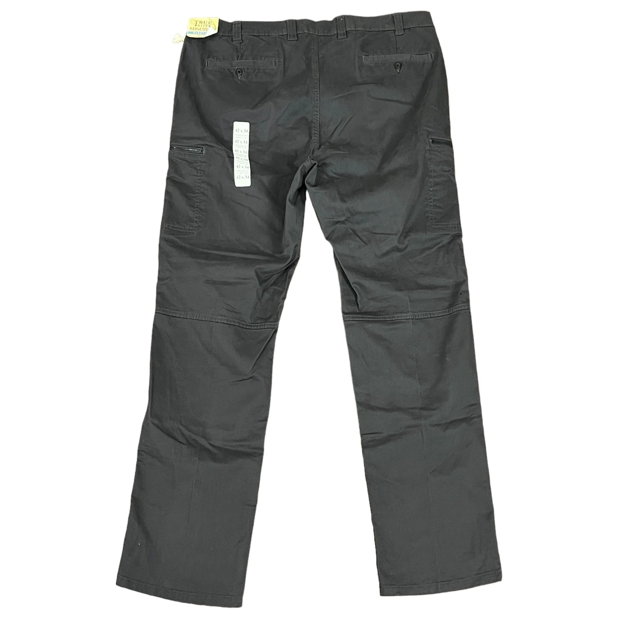 True Nation Athletic Fit Pants With Stretch Size 42 x 34 Gray