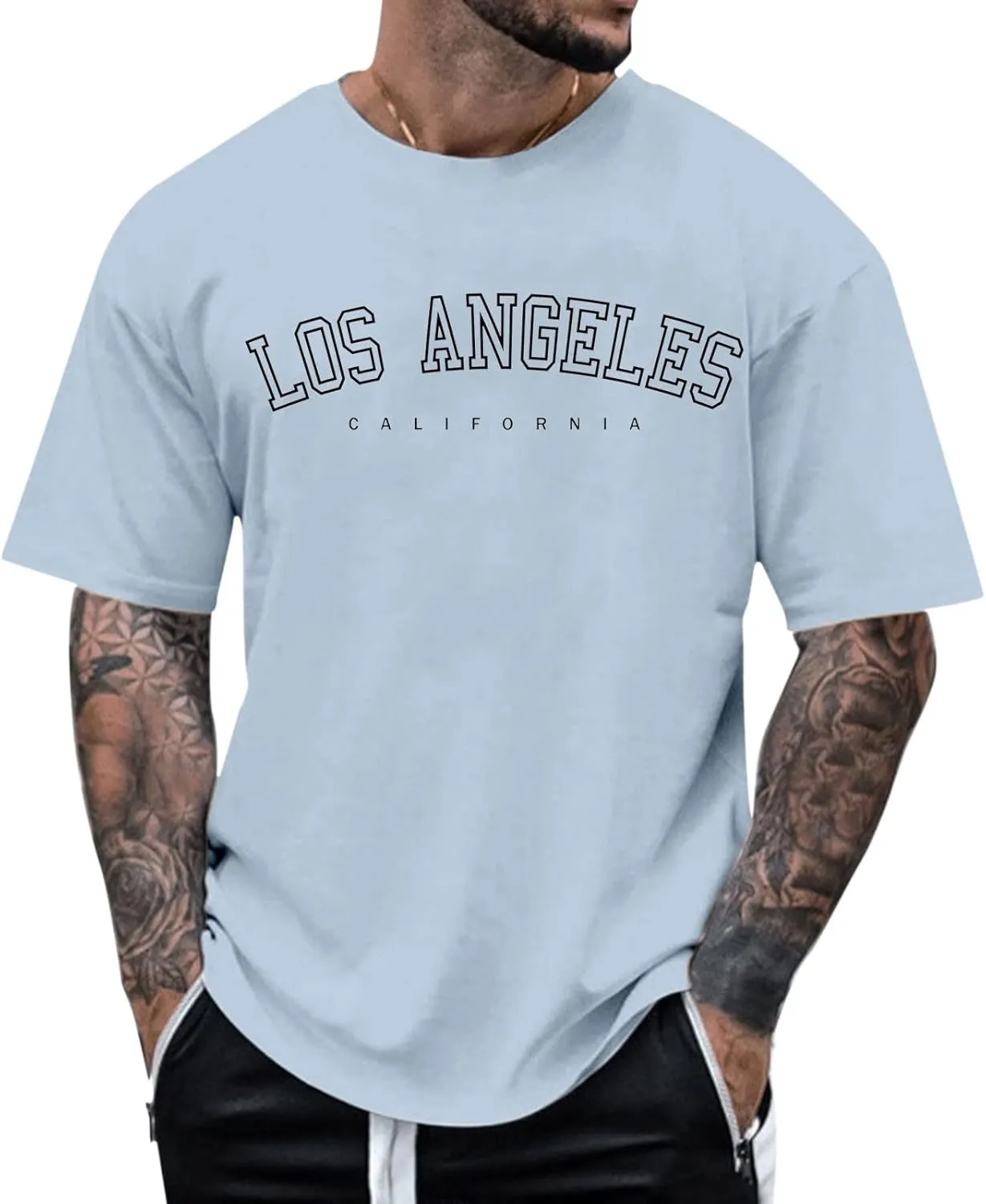 Tshirt for Men Casual Short Sleeve Breathable Athletic Outdoor Regular Fit Tees Trendy True Comfort Tops