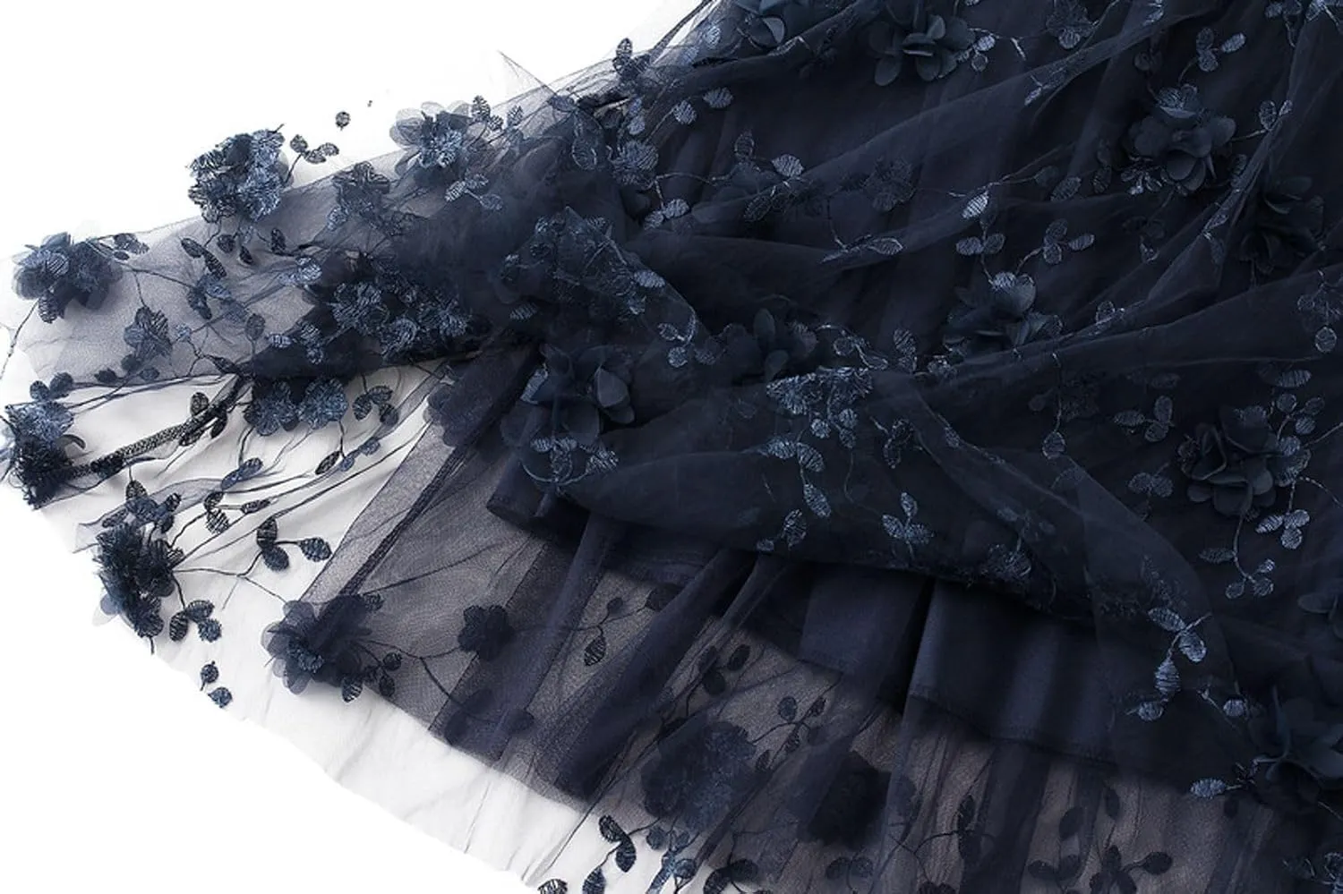 Tulle Skirts for Women 3D Floral Midi High Waist Skirt Cute Pleated A Line Layered Fairy Skirts 2025 Party Skirt