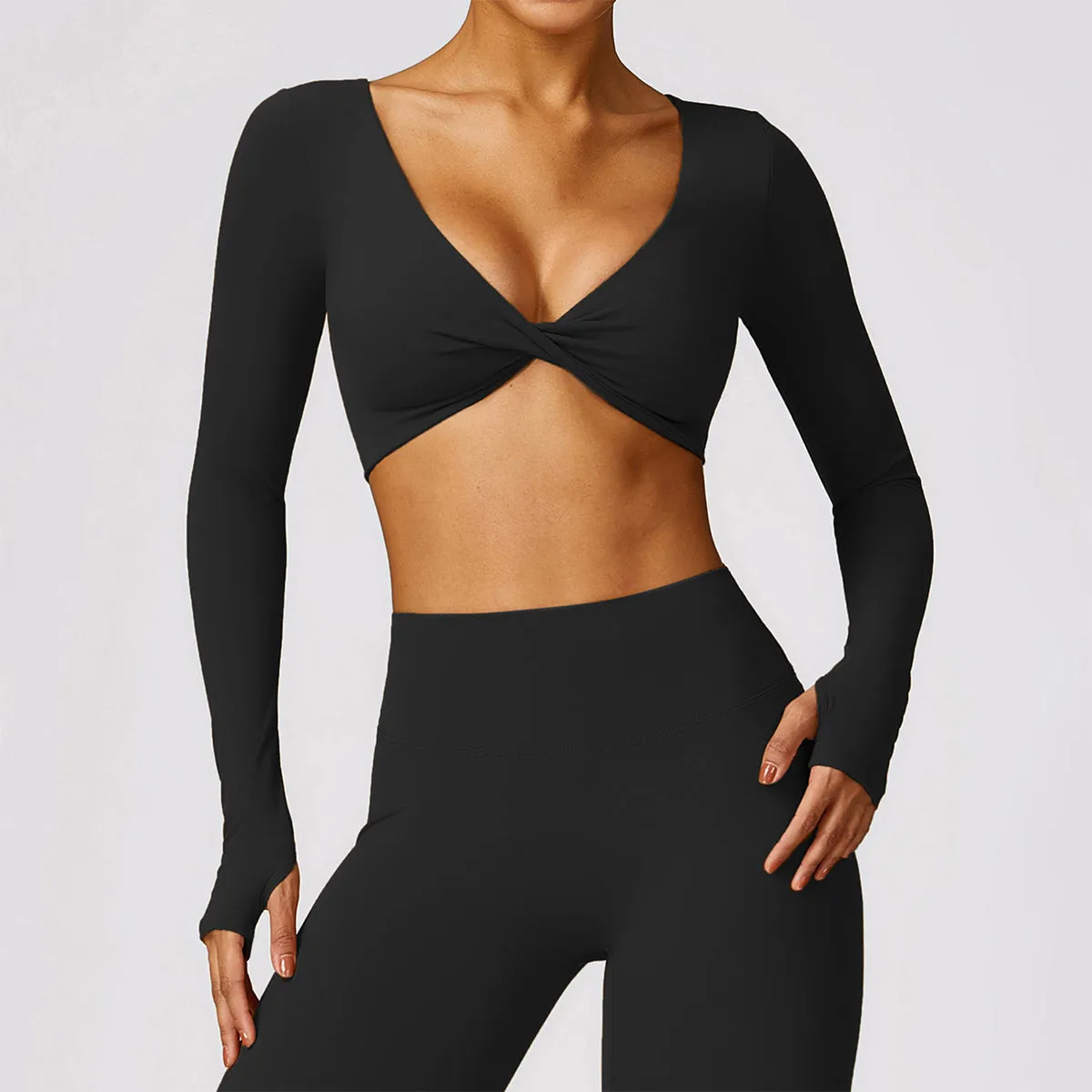 Twisted Long Sleeve Sports Top