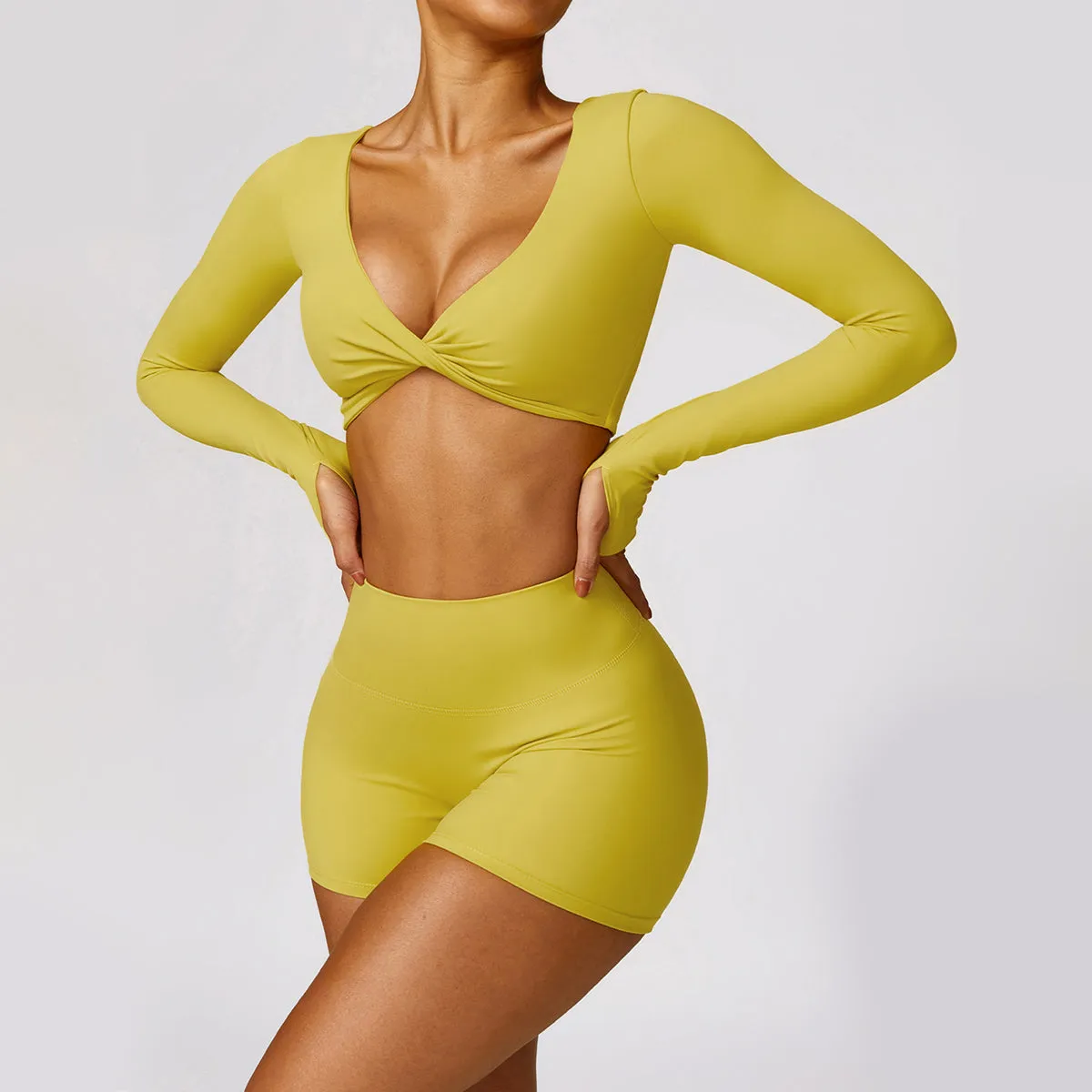 Twisted Long Sleeve Sports Top