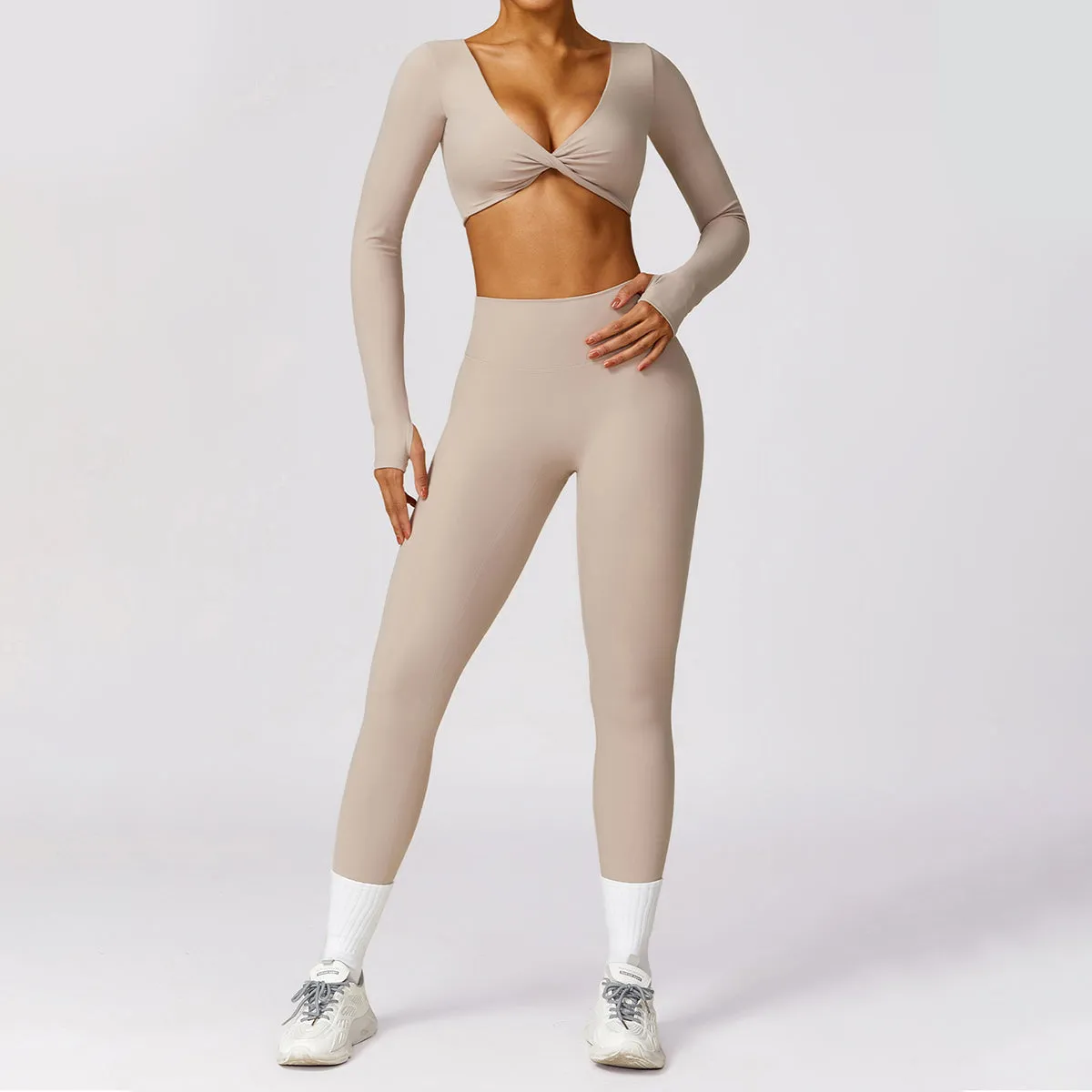 Twisted Long Sleeve Sports Top