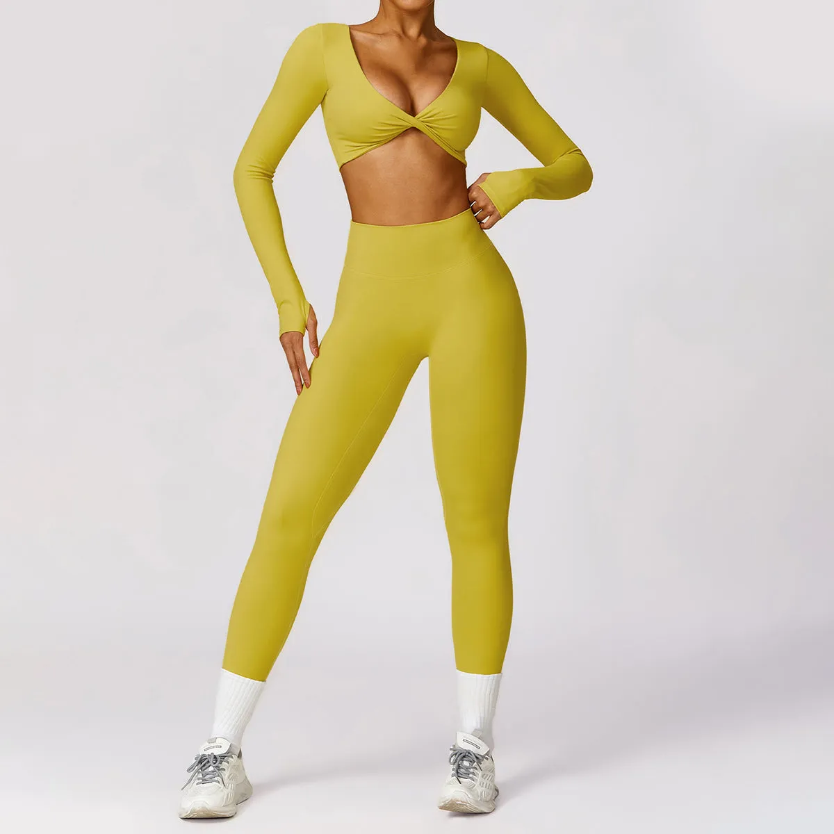 Twisted Long Sleeve Sports Top