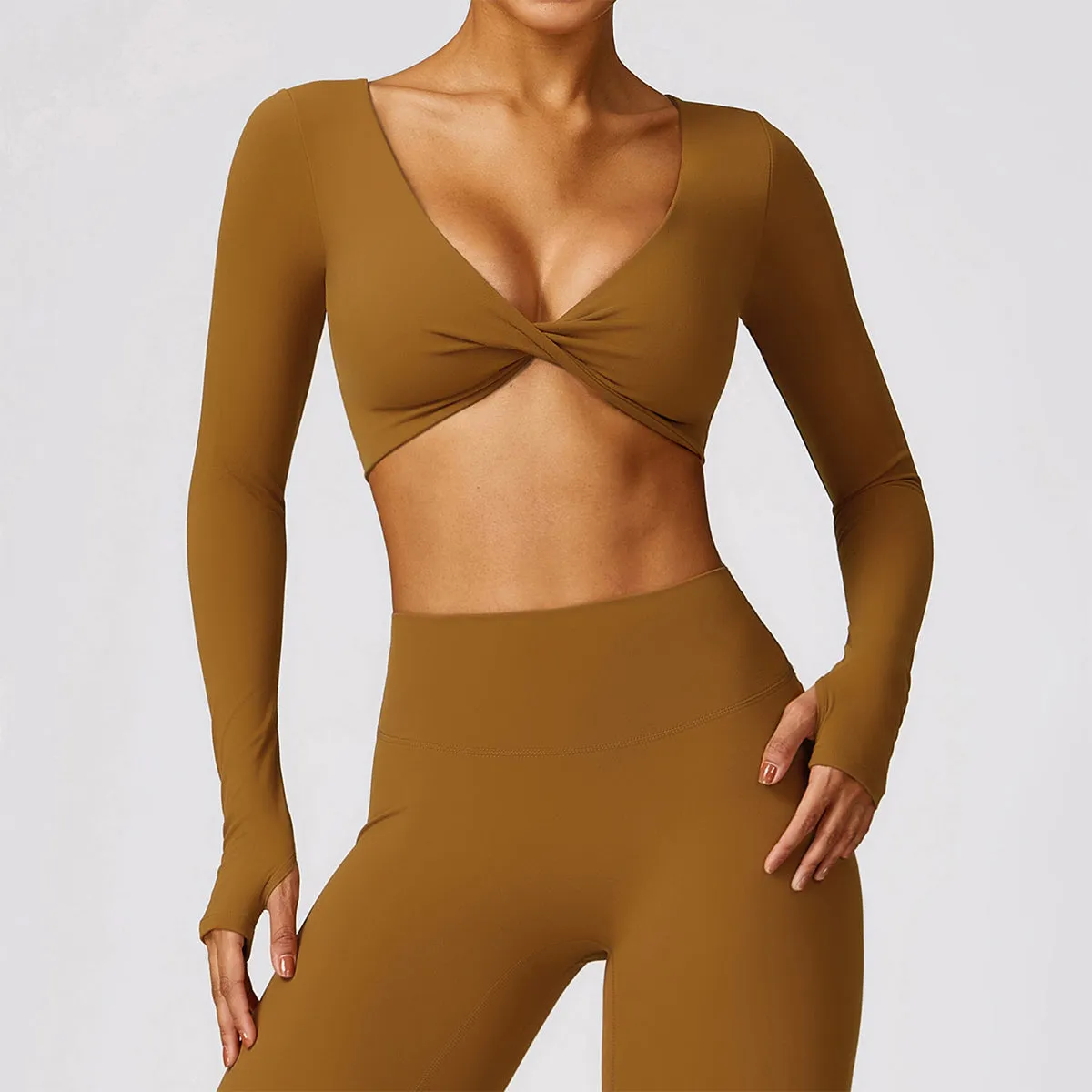Twisted Long Sleeve Sports Top