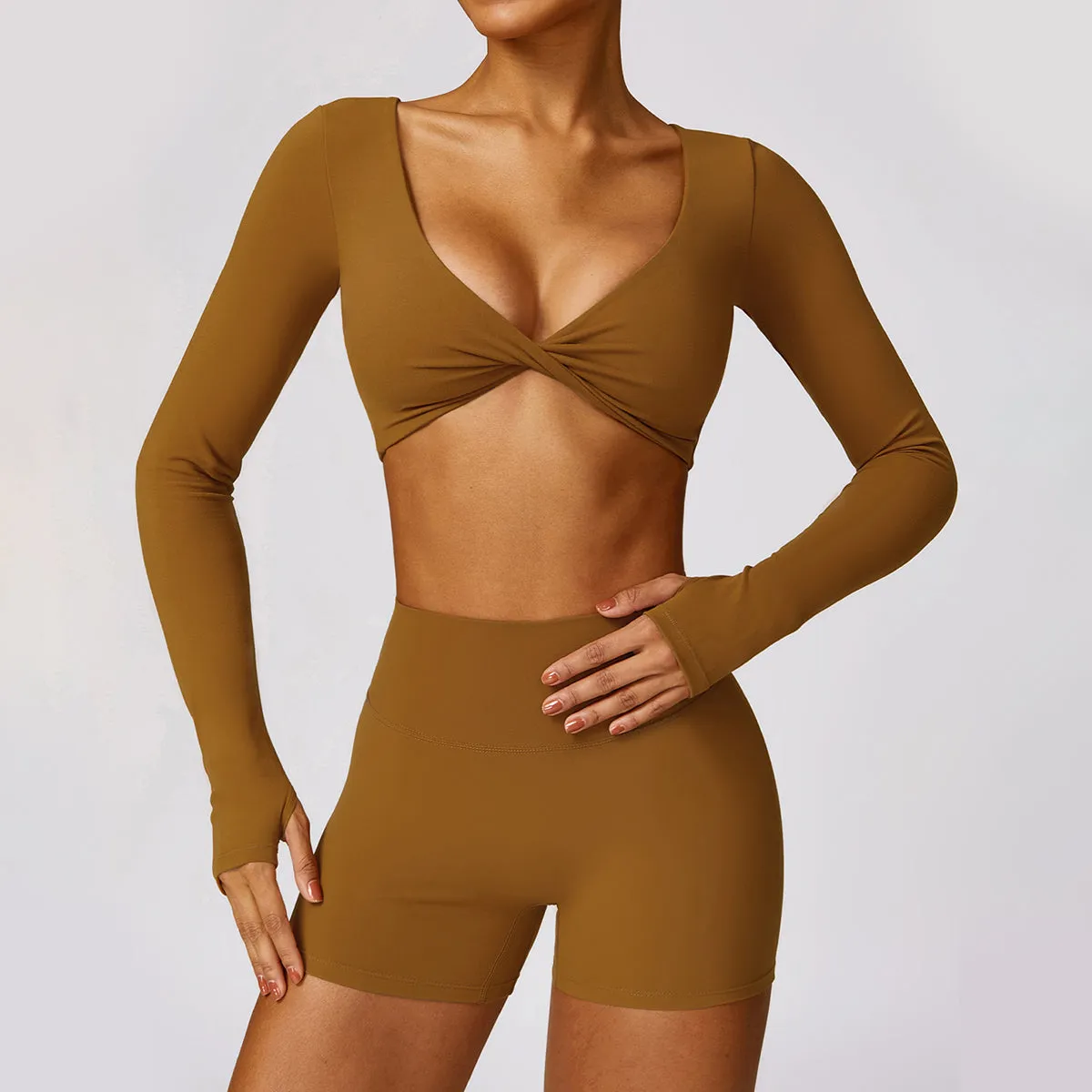 Twisted Long Sleeve Sports Top