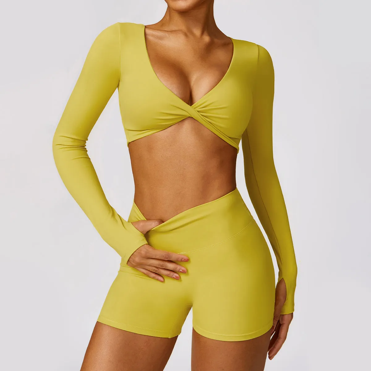 Twisted Long Sleeve Sports Top