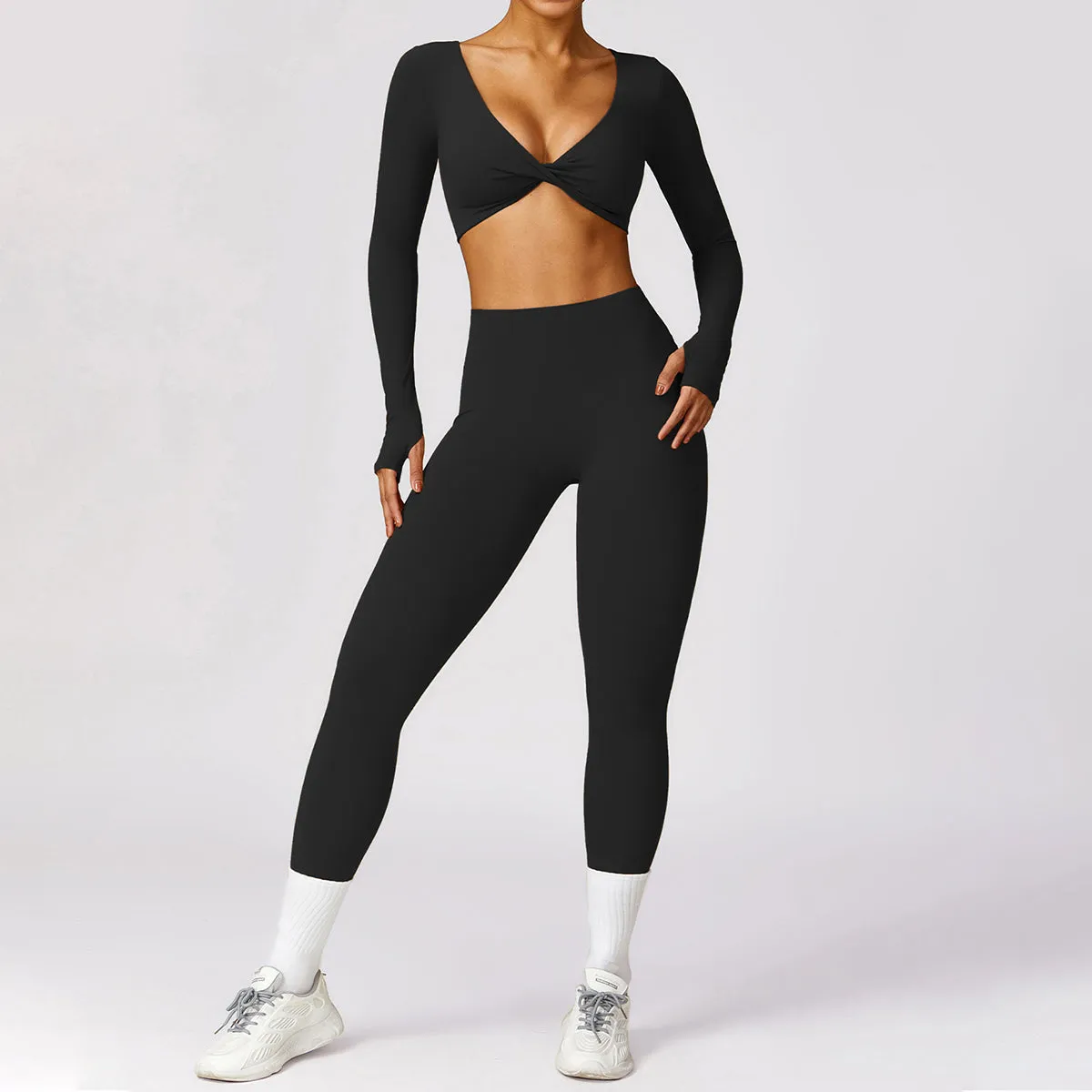 Twisted Long Sleeve Sports Top