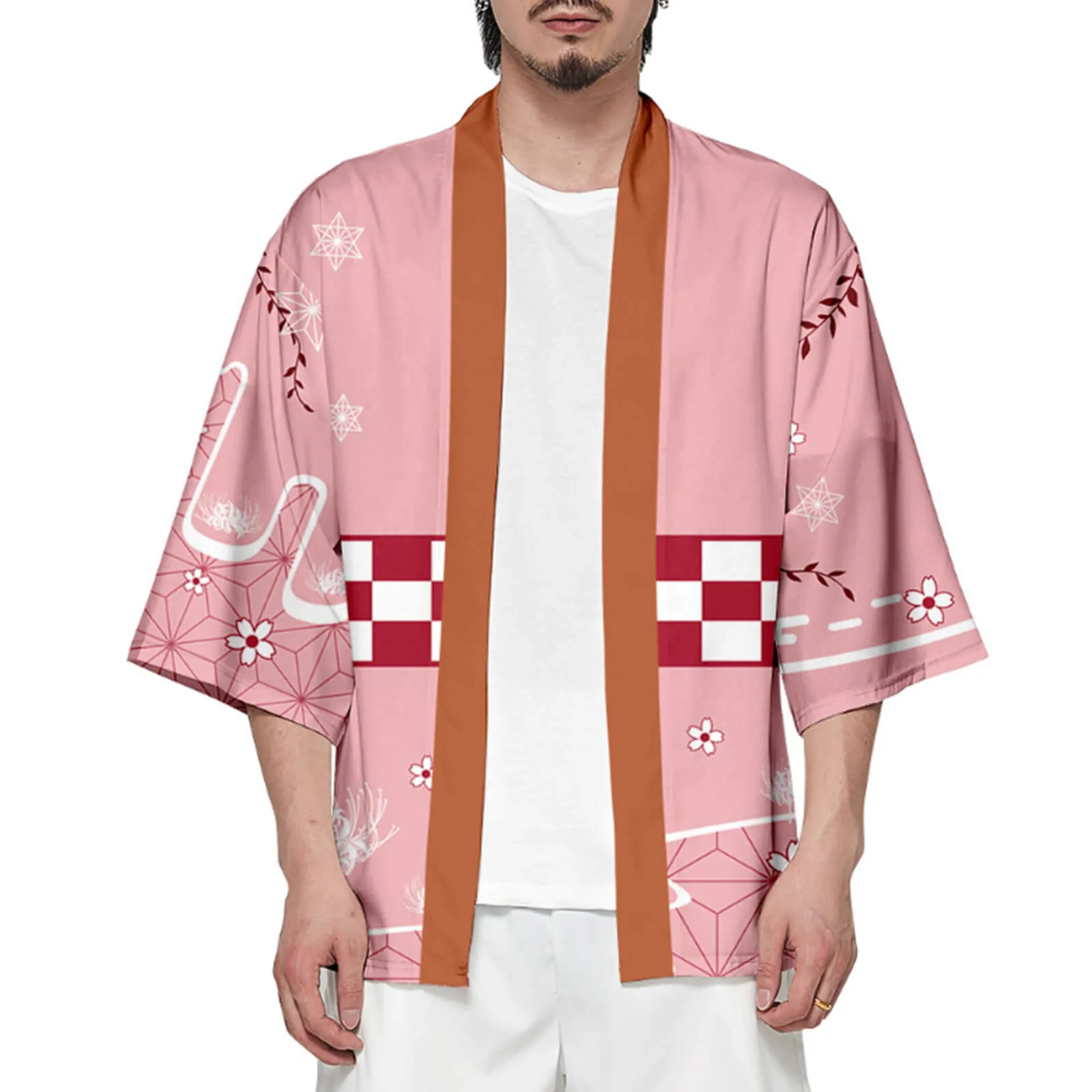 Unisex Cosplay Coat Nezuko Shinobu Tanjiro Zenitsu Giyu Kyojuro Kimono Haori Shirt
