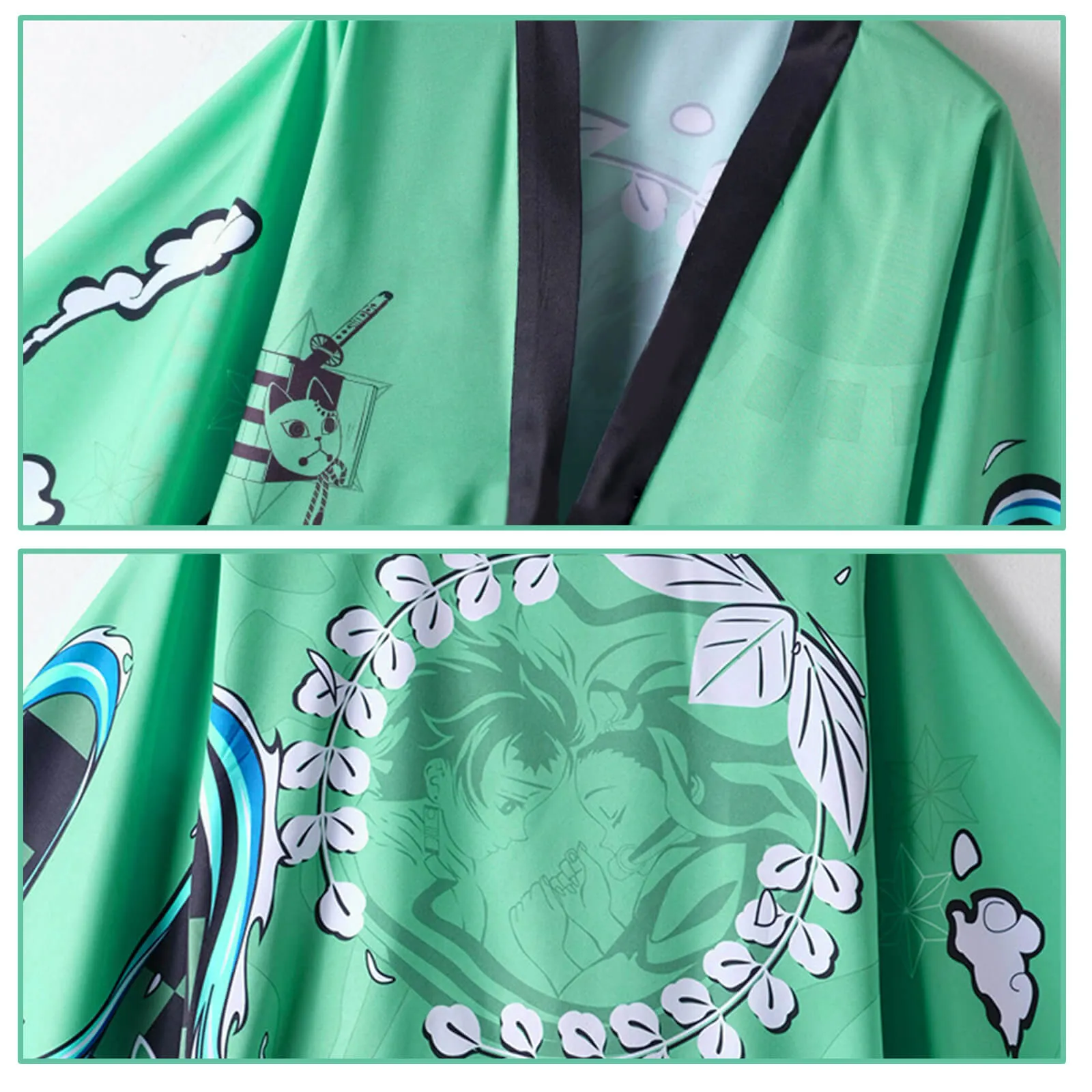 Unisex Cosplay Coat Nezuko Shinobu Tanjiro Zenitsu Giyu Kyojuro Kimono Haori Shirt