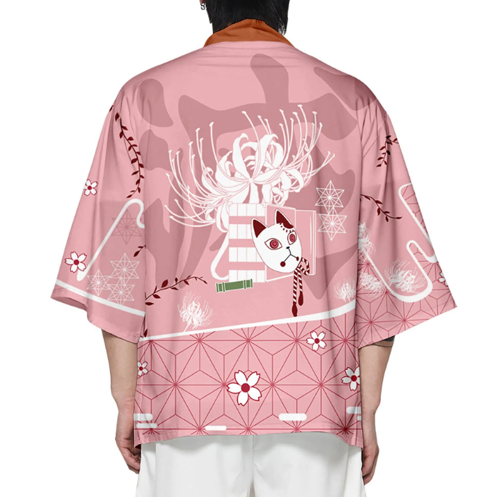 Unisex Cosplay Coat Nezuko Shinobu Tanjiro Zenitsu Giyu Kyojuro Kimono Haori Shirt