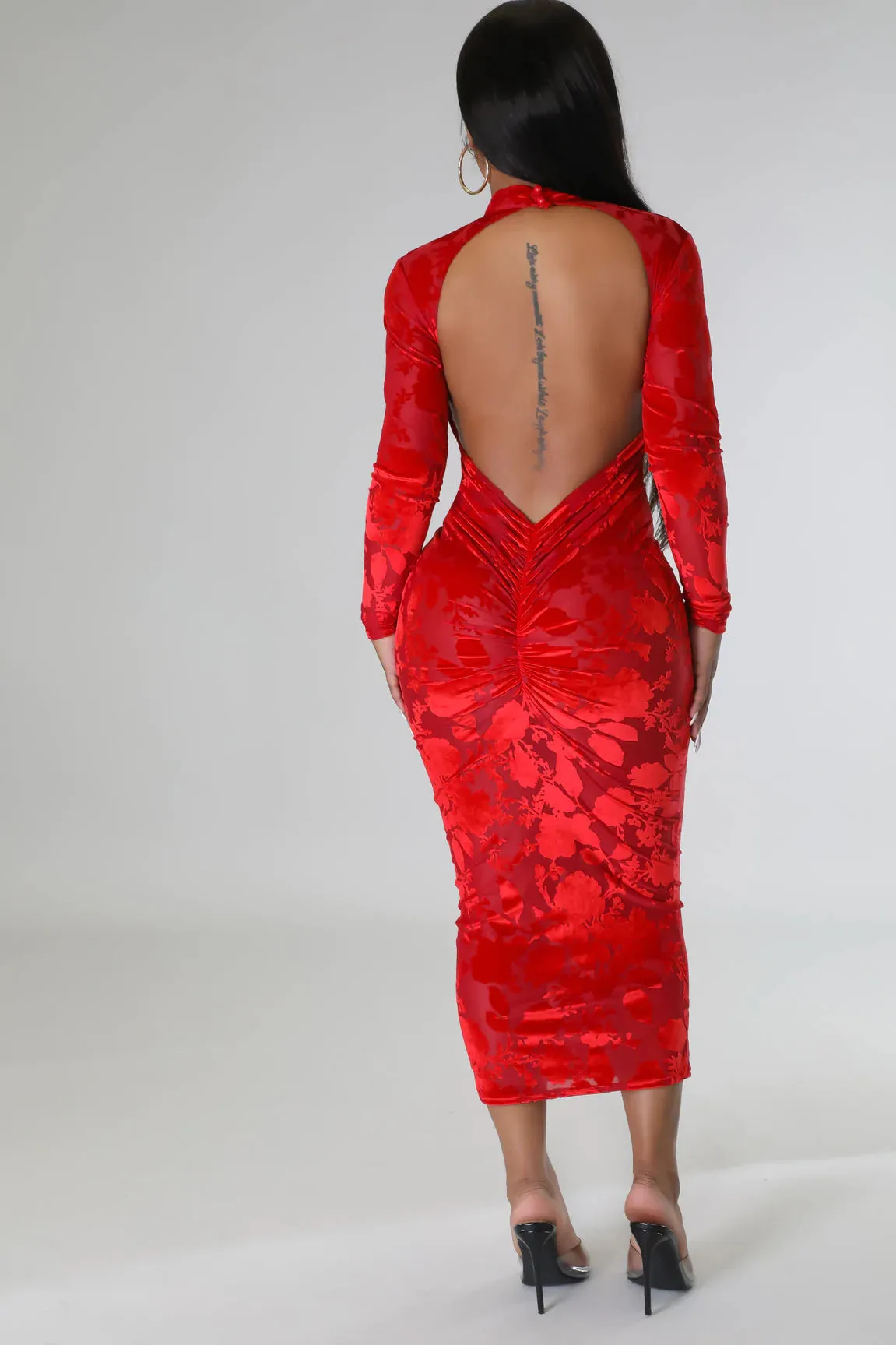 V Day Nights Dress- Red