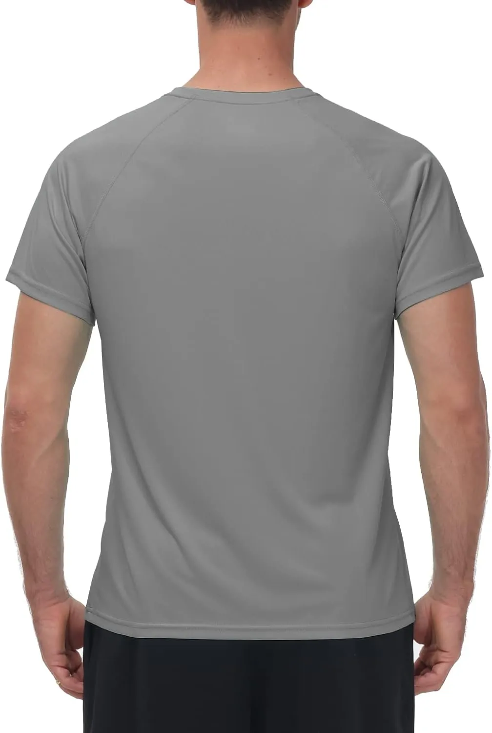 VAYAGER Men's Swim Shirt UPF 50  UV Sun Protection Quick Dry Rash Guard Shirts Short Sleeve Surf Shirt Fishing Beach T-Shirt
