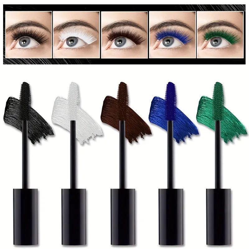 Vibrant and Waterproof 5 Color Mascara with Eyelash Base