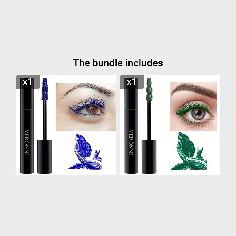 Vibrant and Waterproof 5 Color Mascara with Eyelash Base