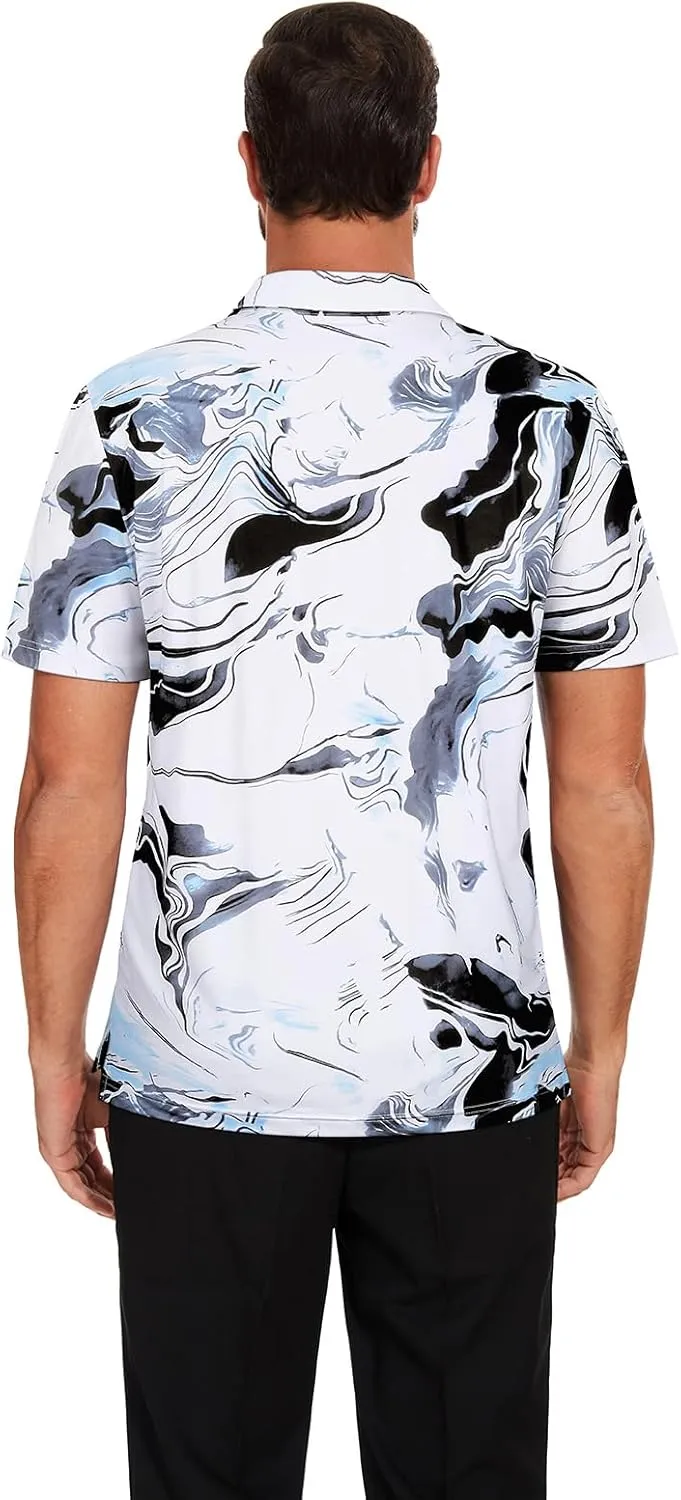 Viracy Men's Golf Shirts Short Sleeve Dry Fit Moisture Wicking Performance Mens Golf Polo Shirts S-3XL