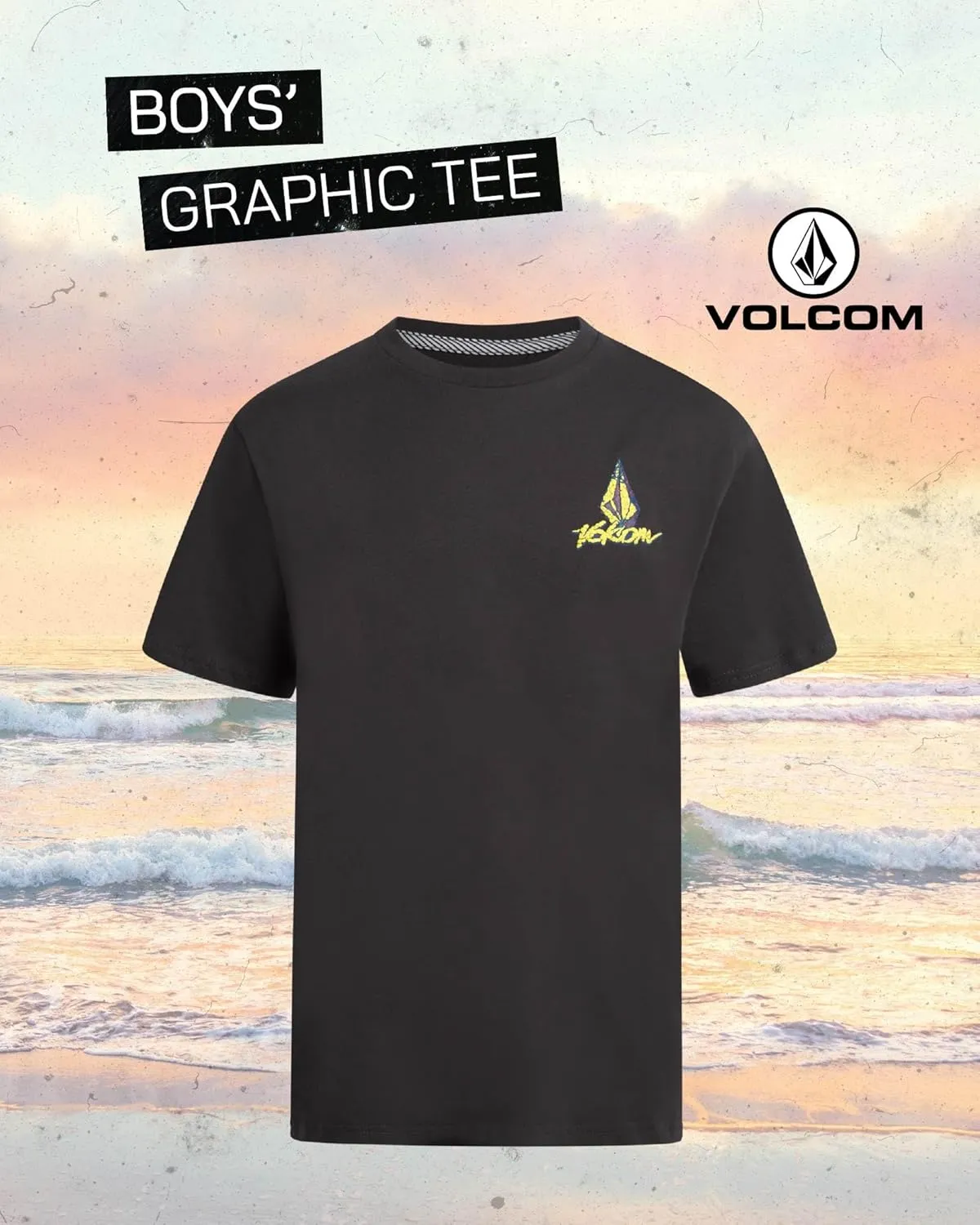 Volcom Boys T Shirt - Cotton Blend Short Sleeve Graphic Tees Casual Graphic T Shirts - Cool Shirts for Boys (Size 8-16)