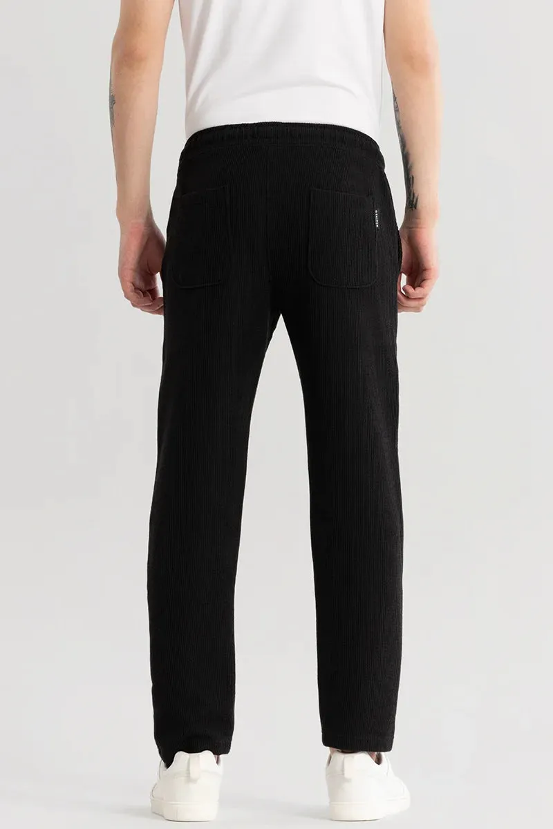 Wafflepants Black Relaxed Fit Joggers