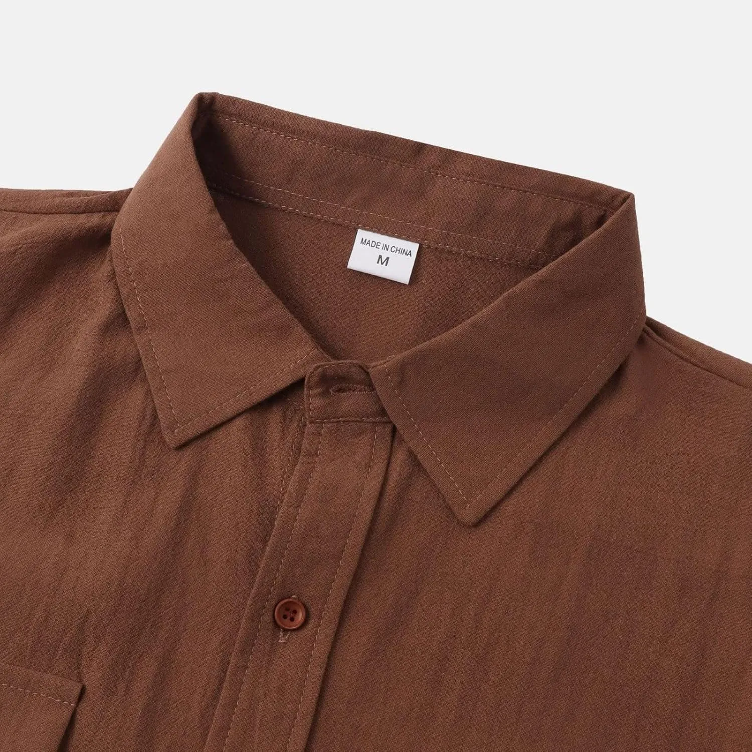 Wankang Mens Casual Button-Down Shirts Short Sleeve Linen Collared Pockets T-Shirts Summer Beach Hawaiian T Shirt for Men
