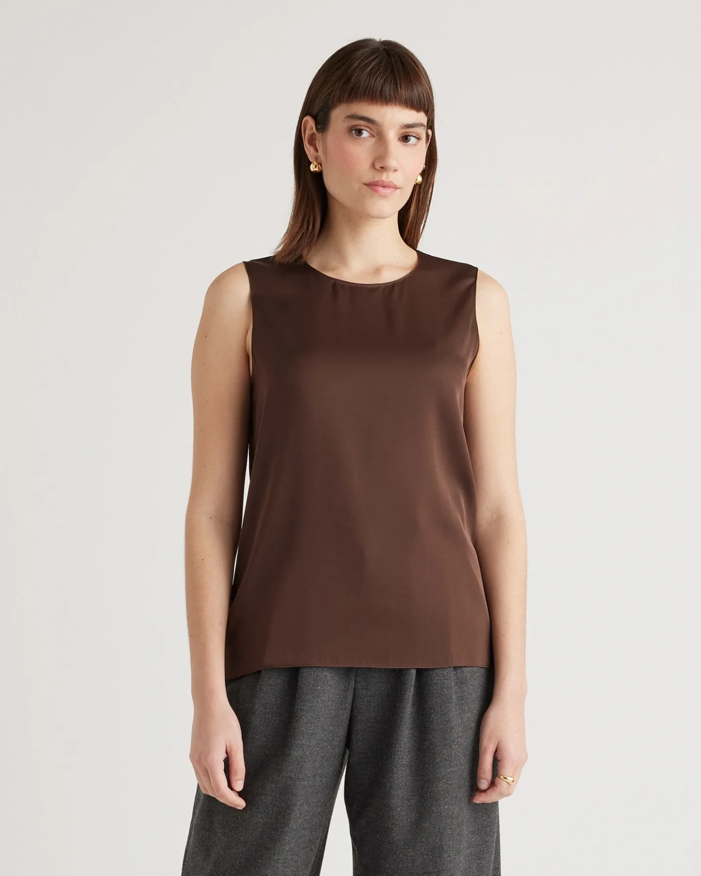 Washable Stretch Silk Shell Tank