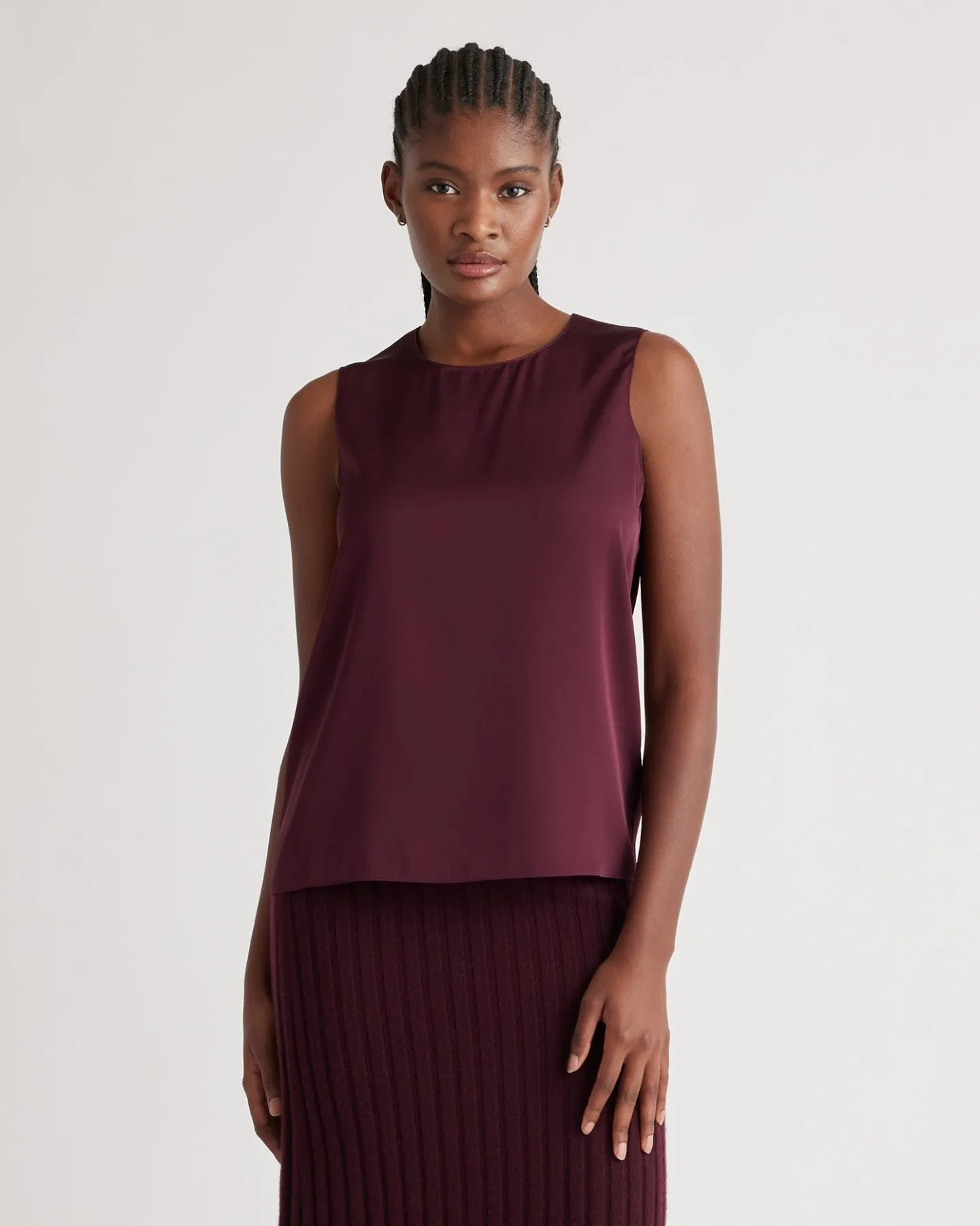 Washable Stretch Silk Shell Tank