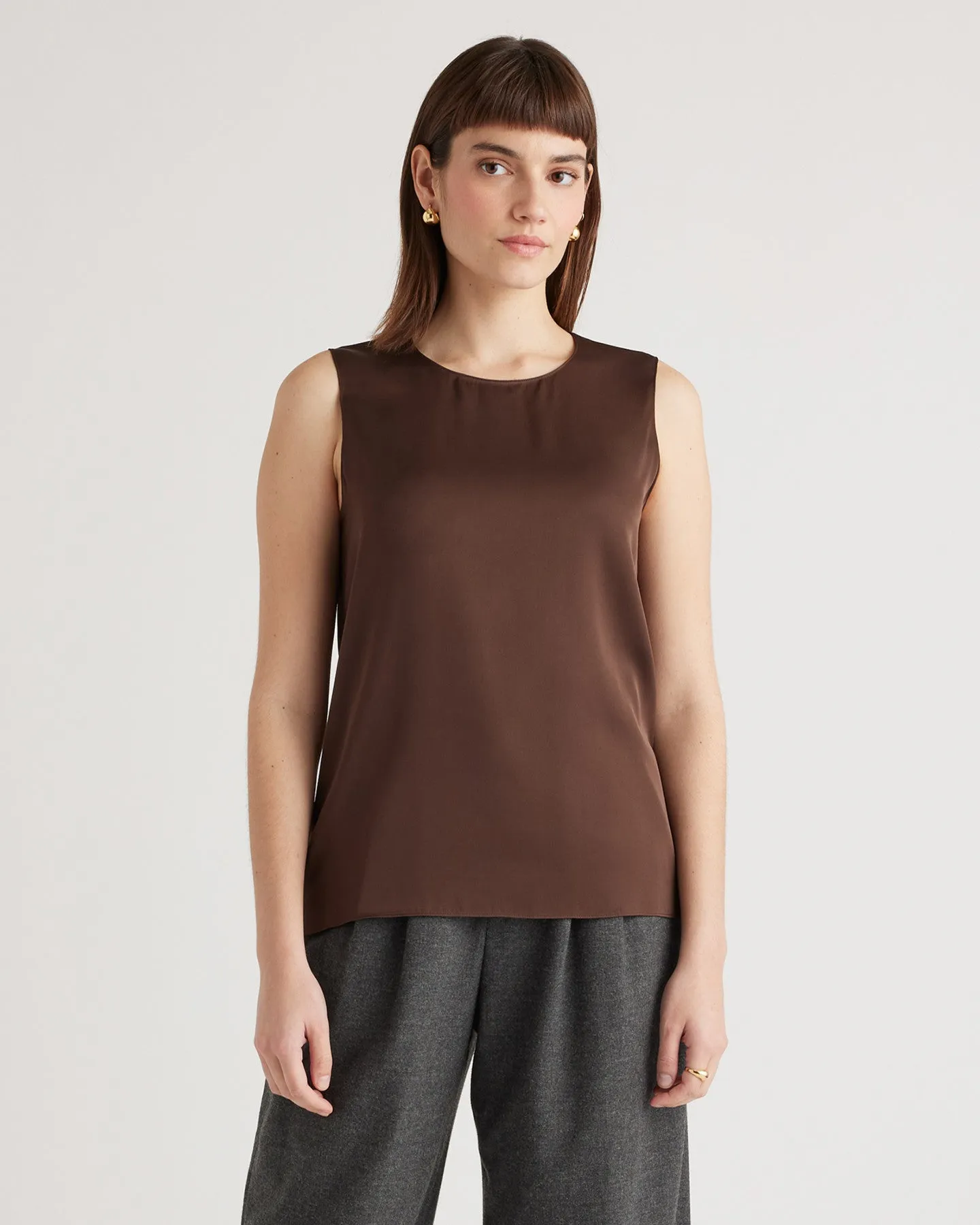 Washable Stretch Silk Shell Tank